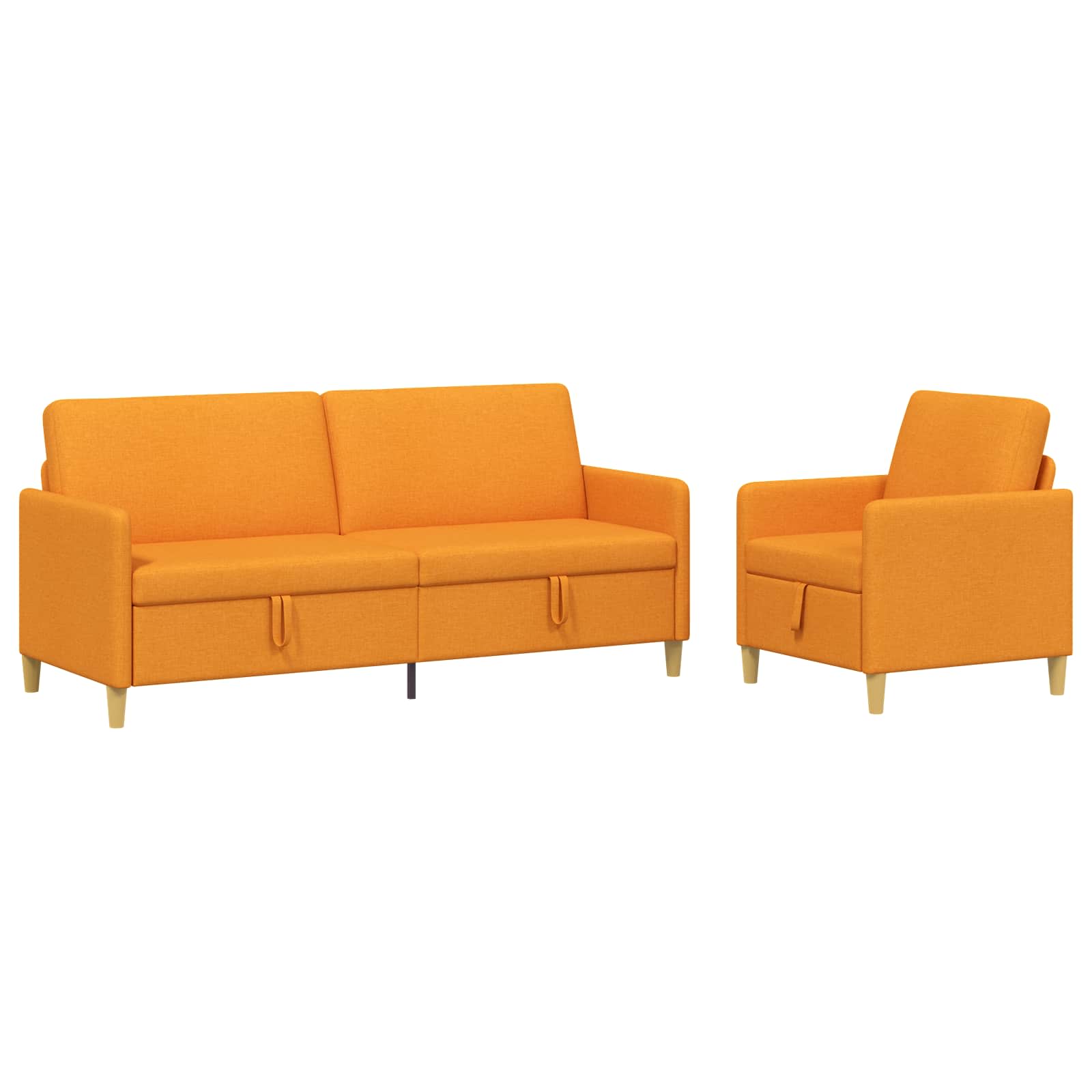 Set sofe s pohranom 2 pcs Tamno žuta Poliester