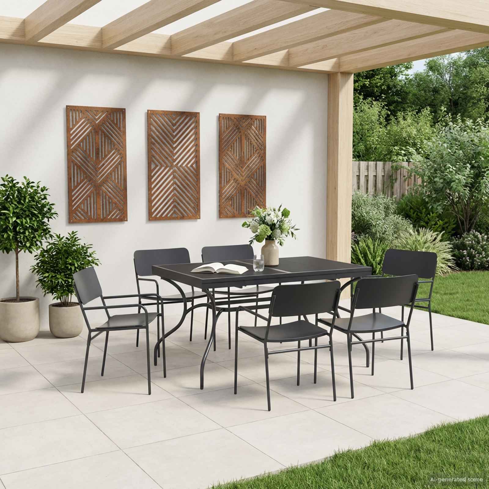 Produživi Mrežasti Stol za Jelo Antracit 212 x 90 x 76 cm Čelik