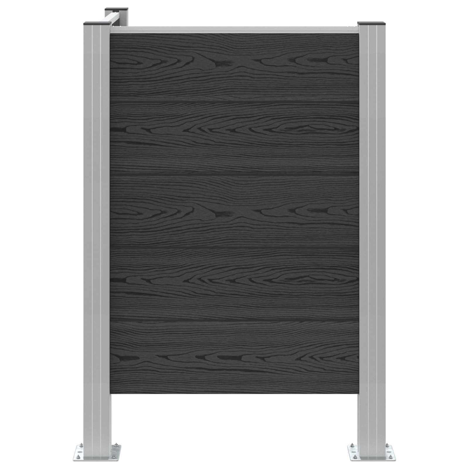 Ograda za kante za smeće Siva 85 x 85 x 115 cm Aluminij i WPC