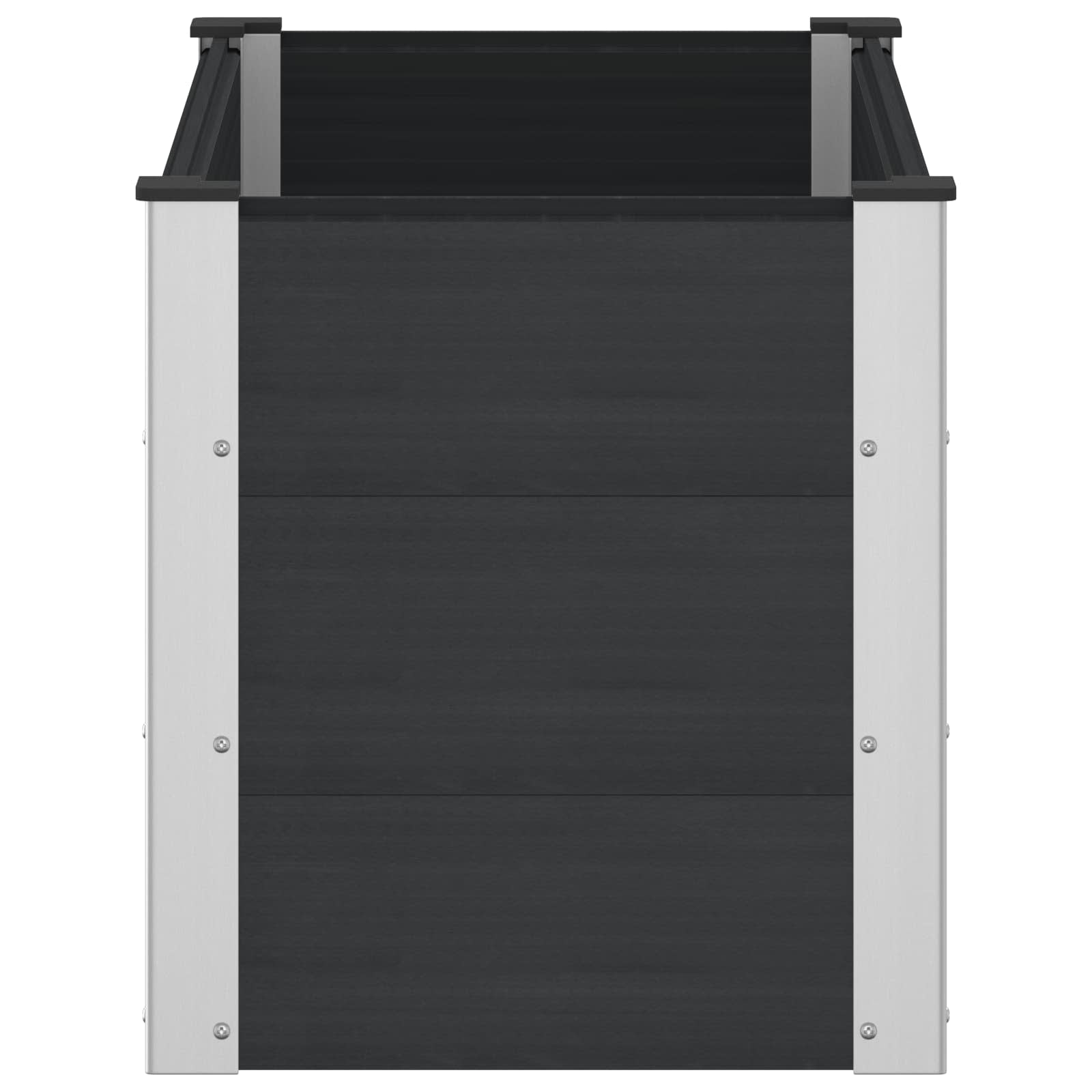 Povišena vrtna gredica Crna 100 x 50 x 54 cm WPC i aluminij