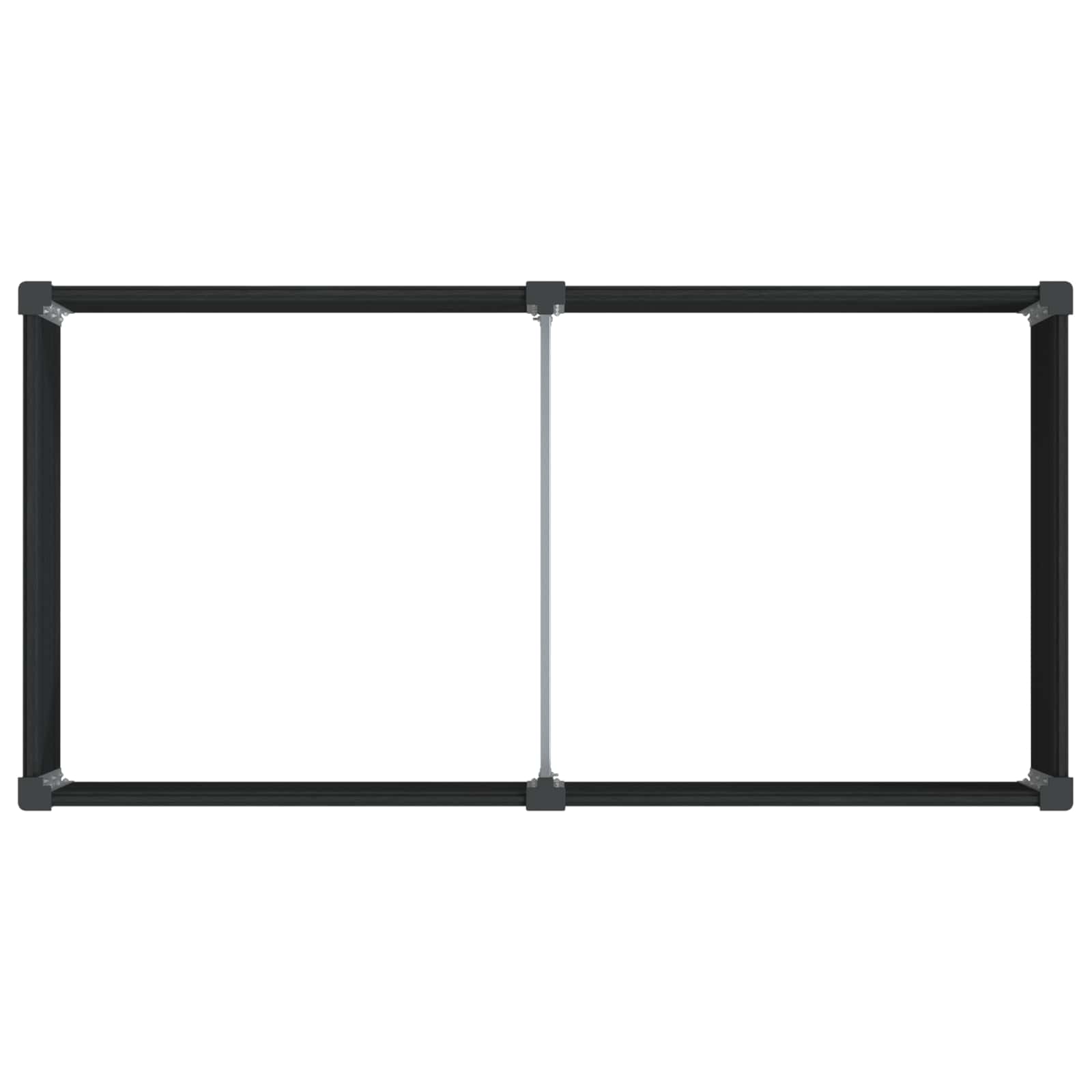 Povišena vrtna gredica Crna 100 x 50 x 91 cm