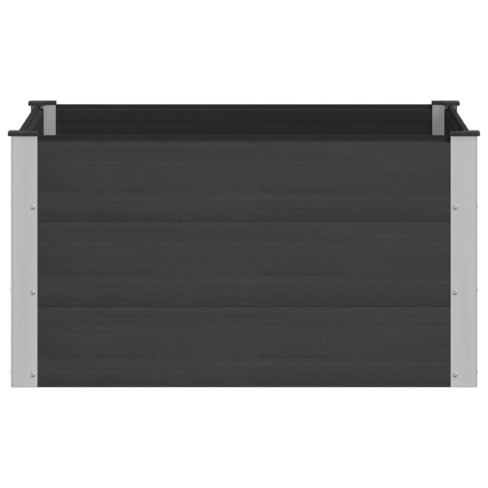 Povišena vrtna gredica Crna 100 x 100 x 54 cm