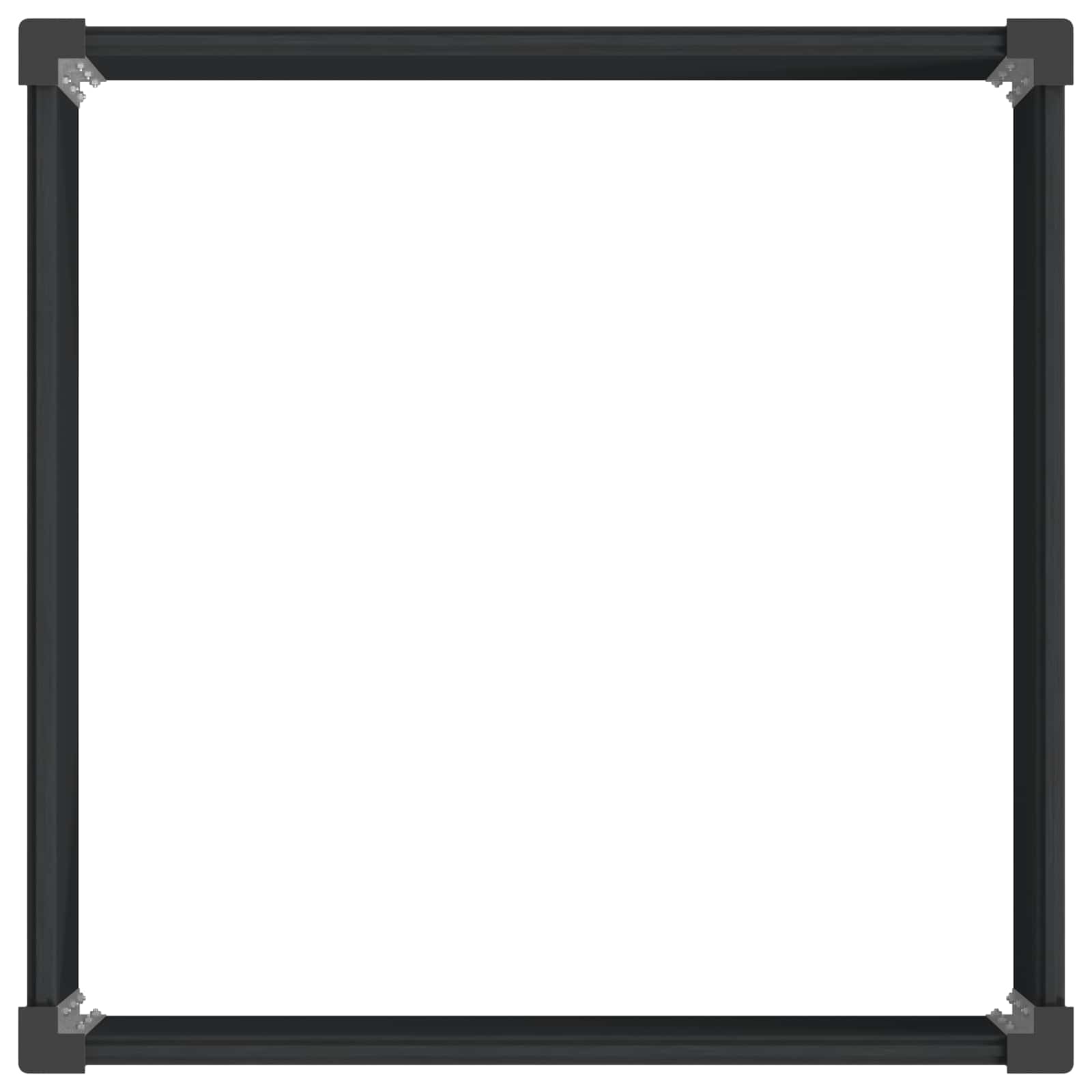 Povišena vrtna gredica Crna 100 x 100 x 54 cm