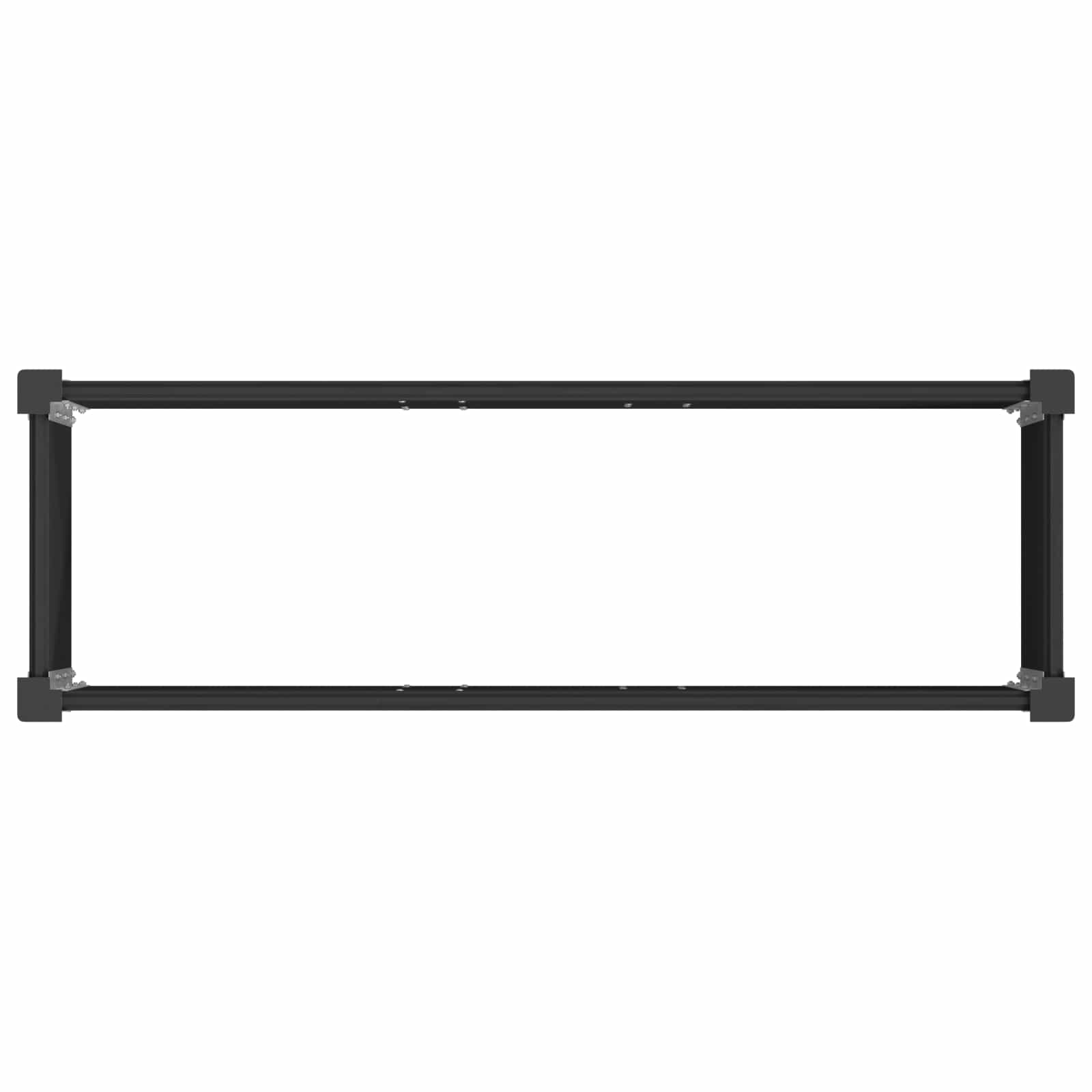 Povišena vrtna gredica Crna 150 x 50 x 54 cm