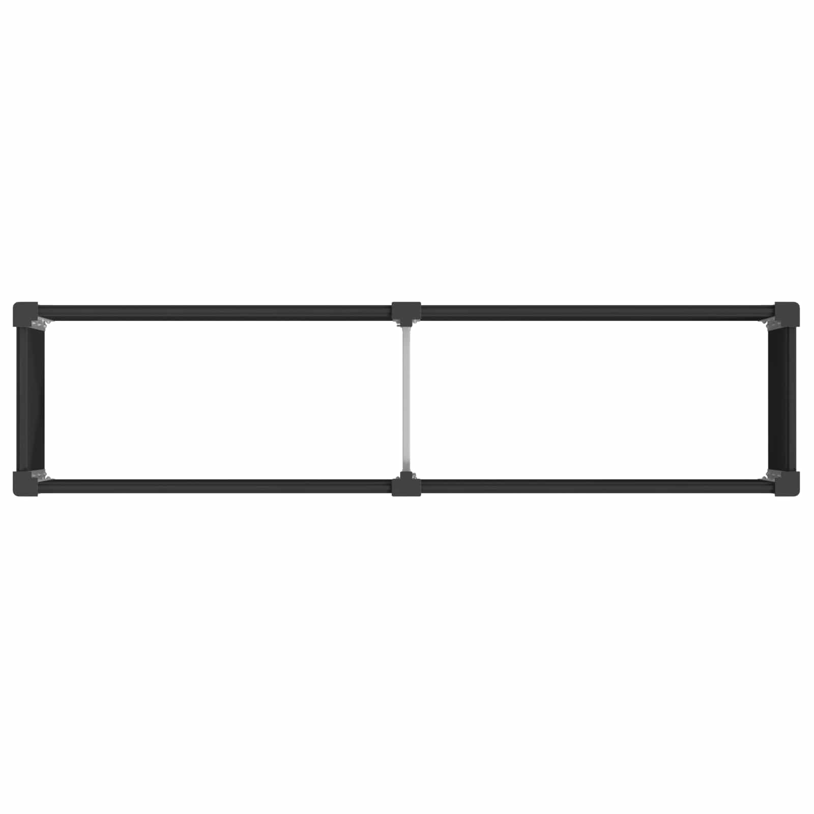 Povišena vrtna gredica Crna 200 x 50 x 54 cm