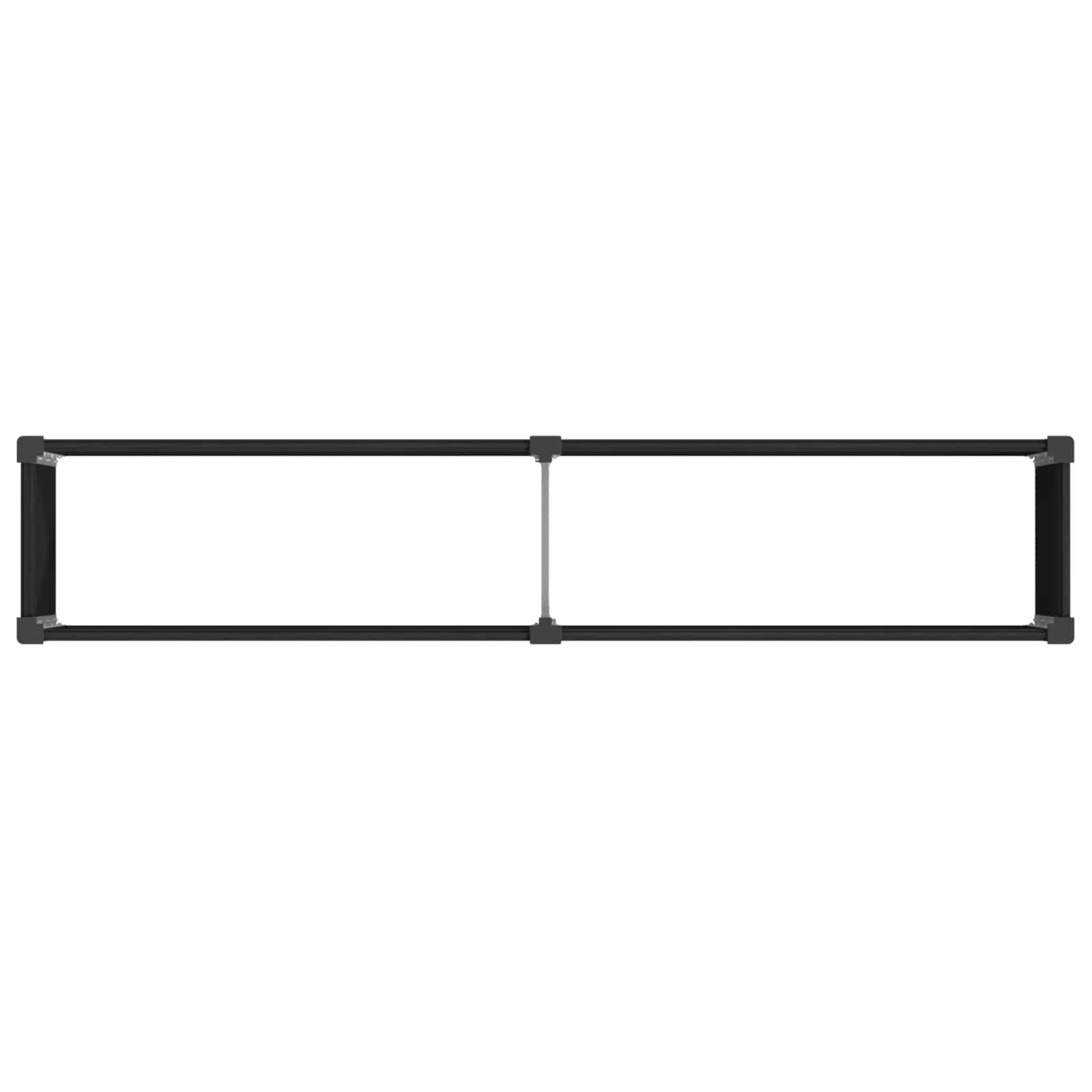 Povišena vrtna gredica Crna 250 x 50 x 54 cm