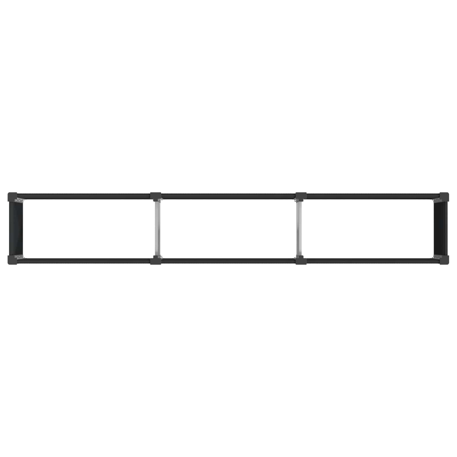 Povišena vrtna gredica Crna 300 x 50 x 91 cm