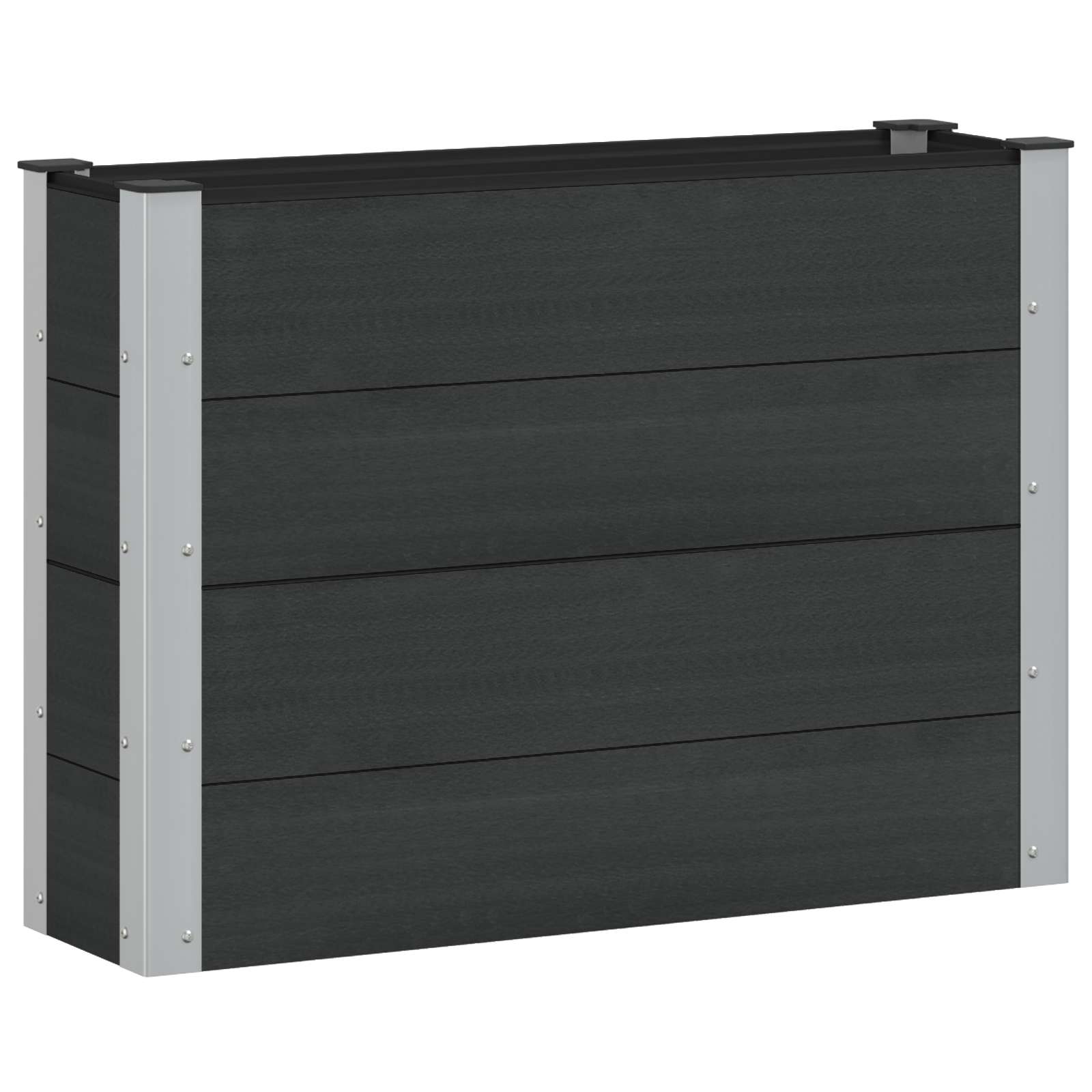 Povišena vrtna gredica Crna 100 x 30 x 72 cm