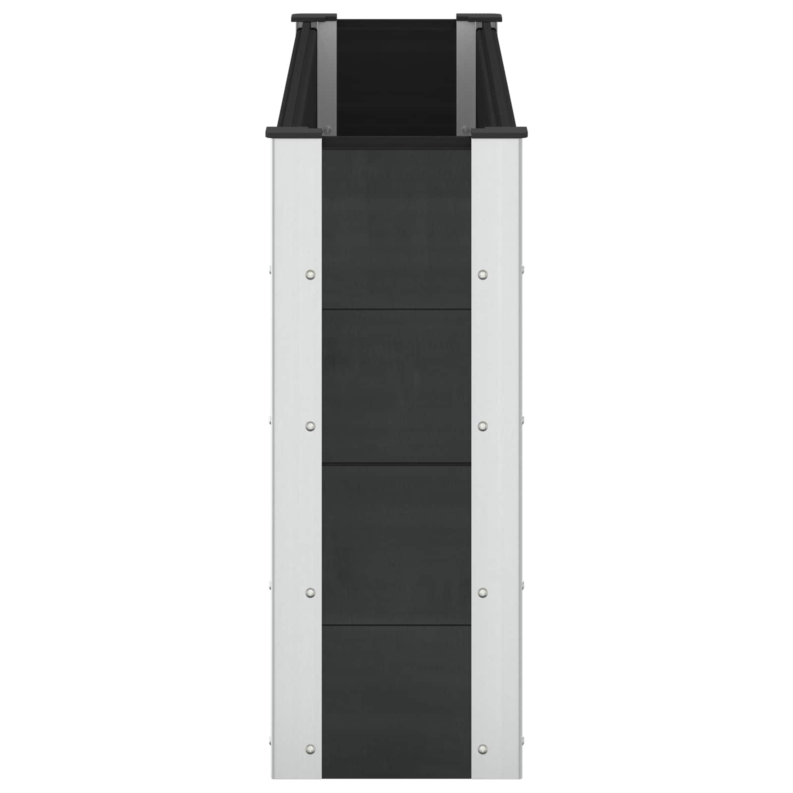 Povišena vrtna gredica Crna 150 x 30 x 72 cm