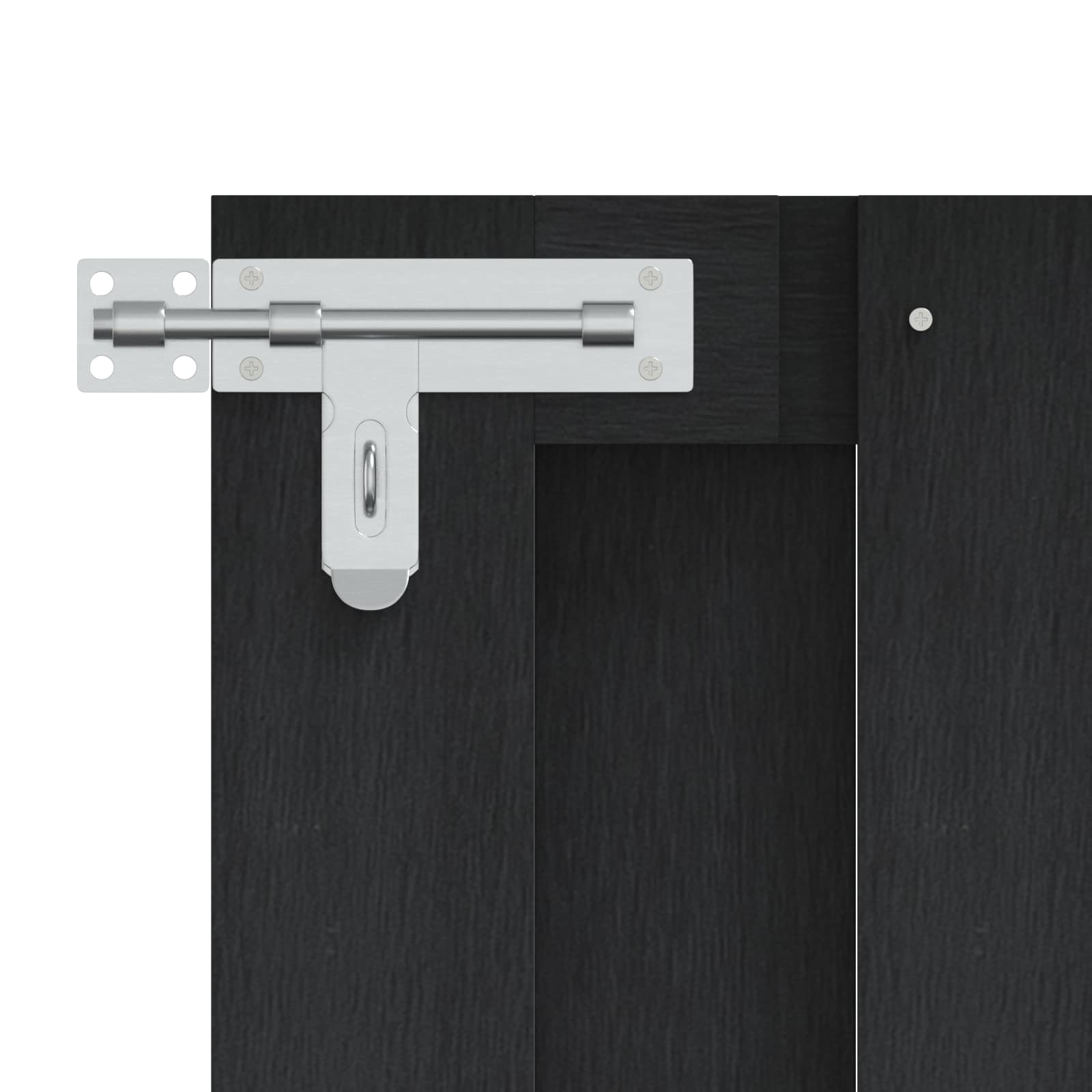 Vrtna vrata 100 x 60 cm WPC i aluminij Crna