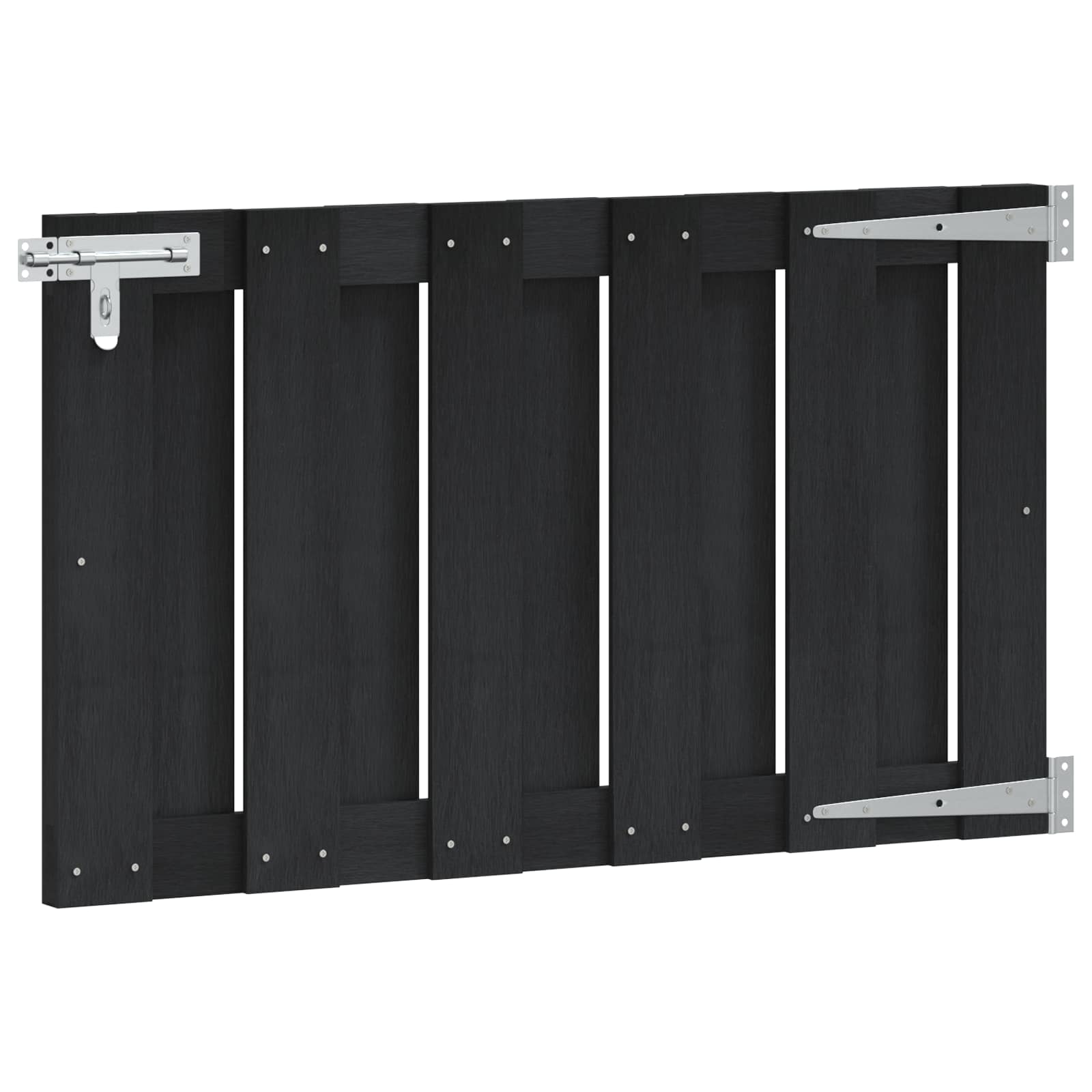 Vrtna vrata 100 x 60 cm WPC i aluminij Crna