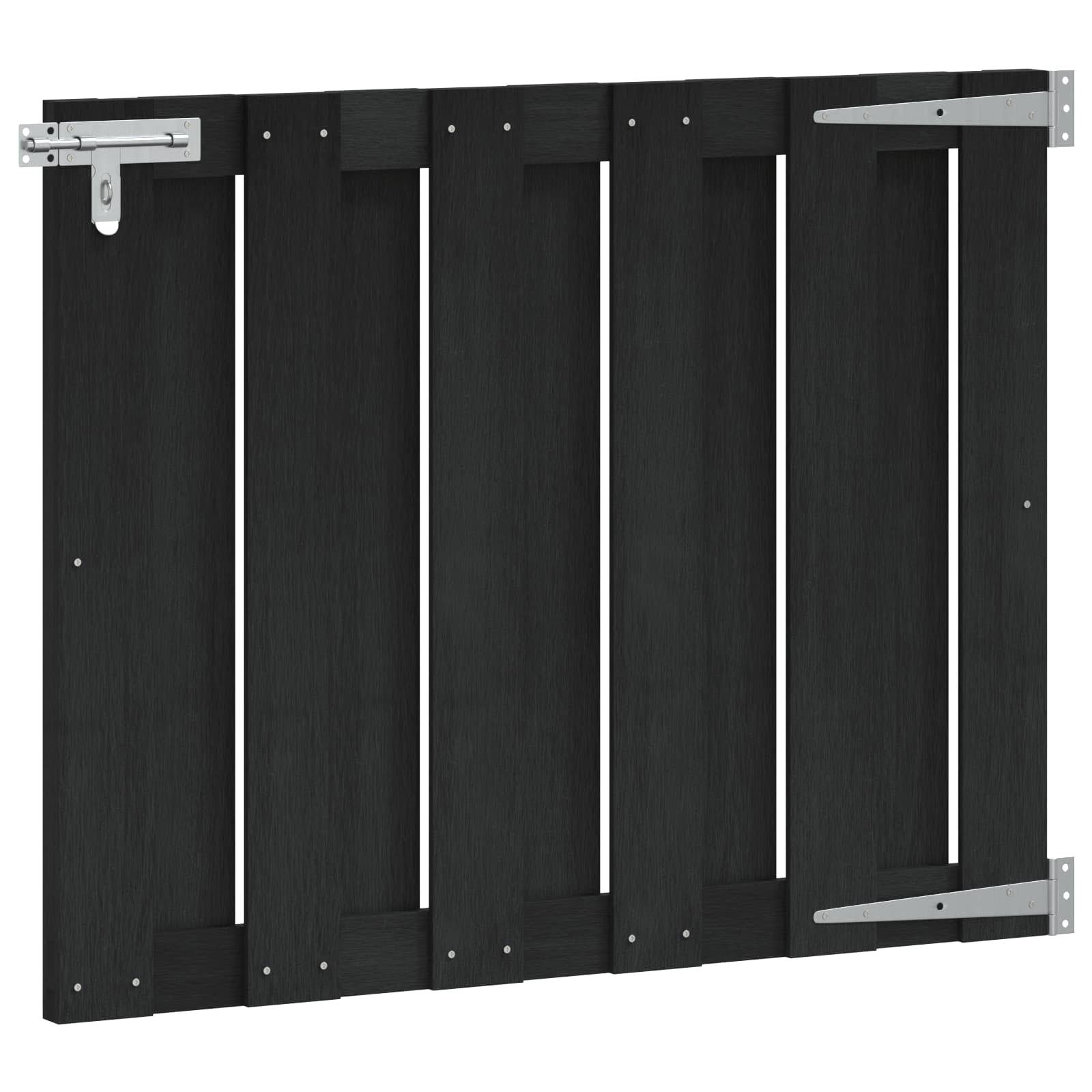 Vrtna vrata 100 x 80 cm WPC i aluminij Crna