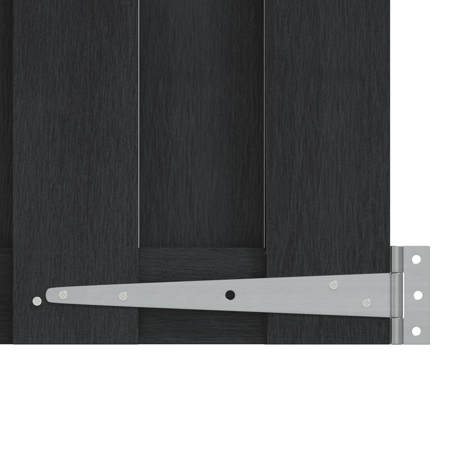 Vrtna vrata 100 x 112 cm WPC i aluminij Crna