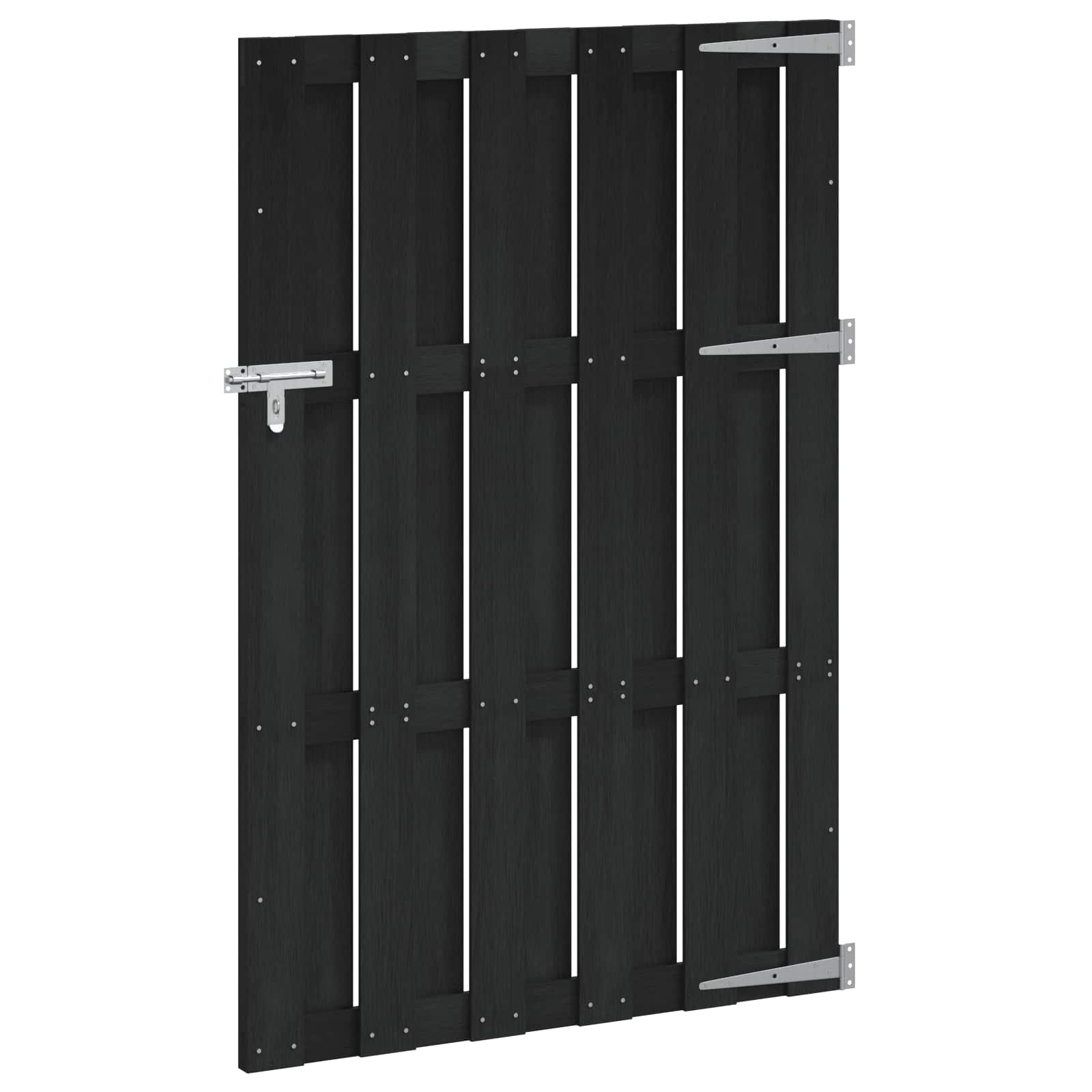 Vrtna vrata 100 x 150 cm WPC i aluminij Crna
