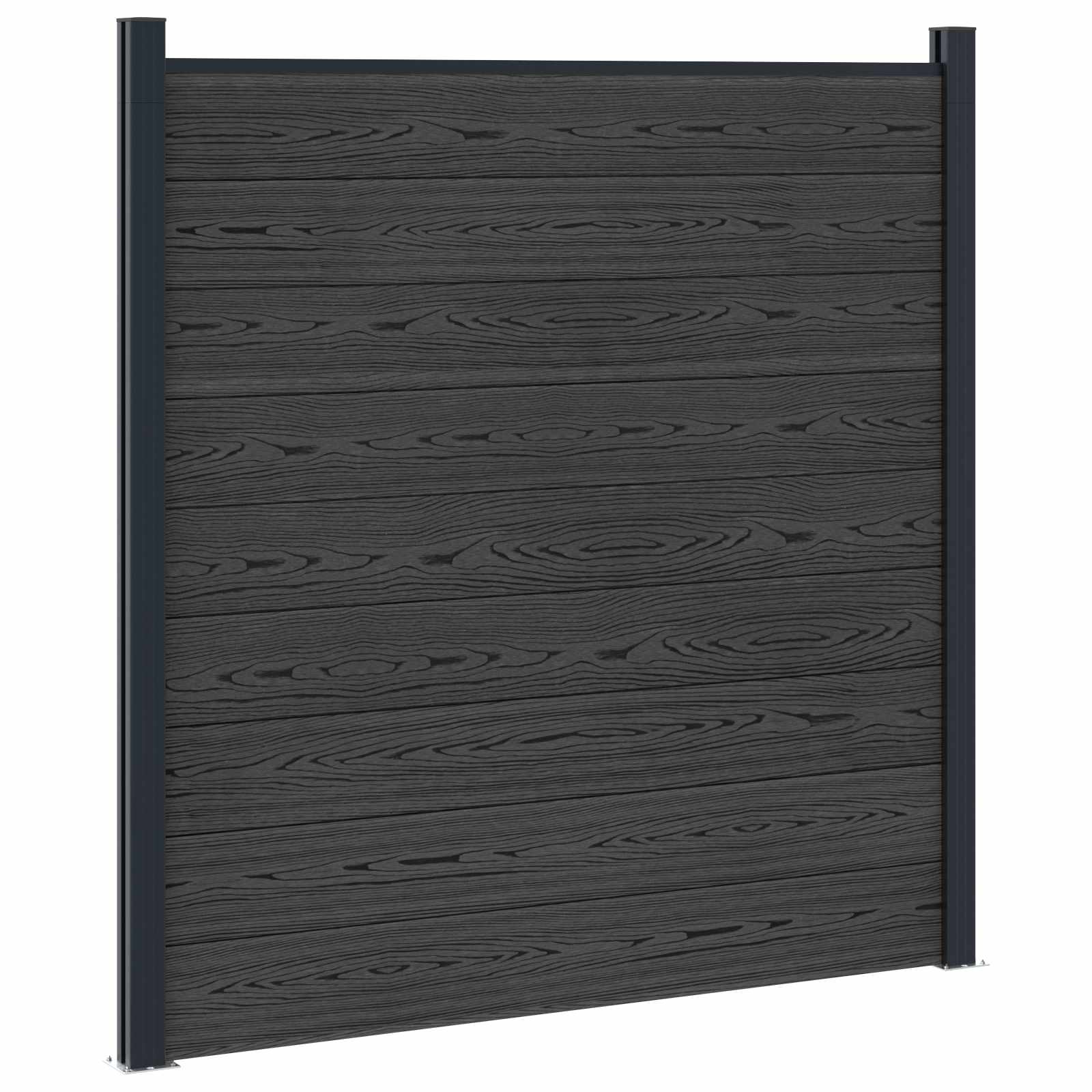 Panel ograde WPC i aluminij Crna