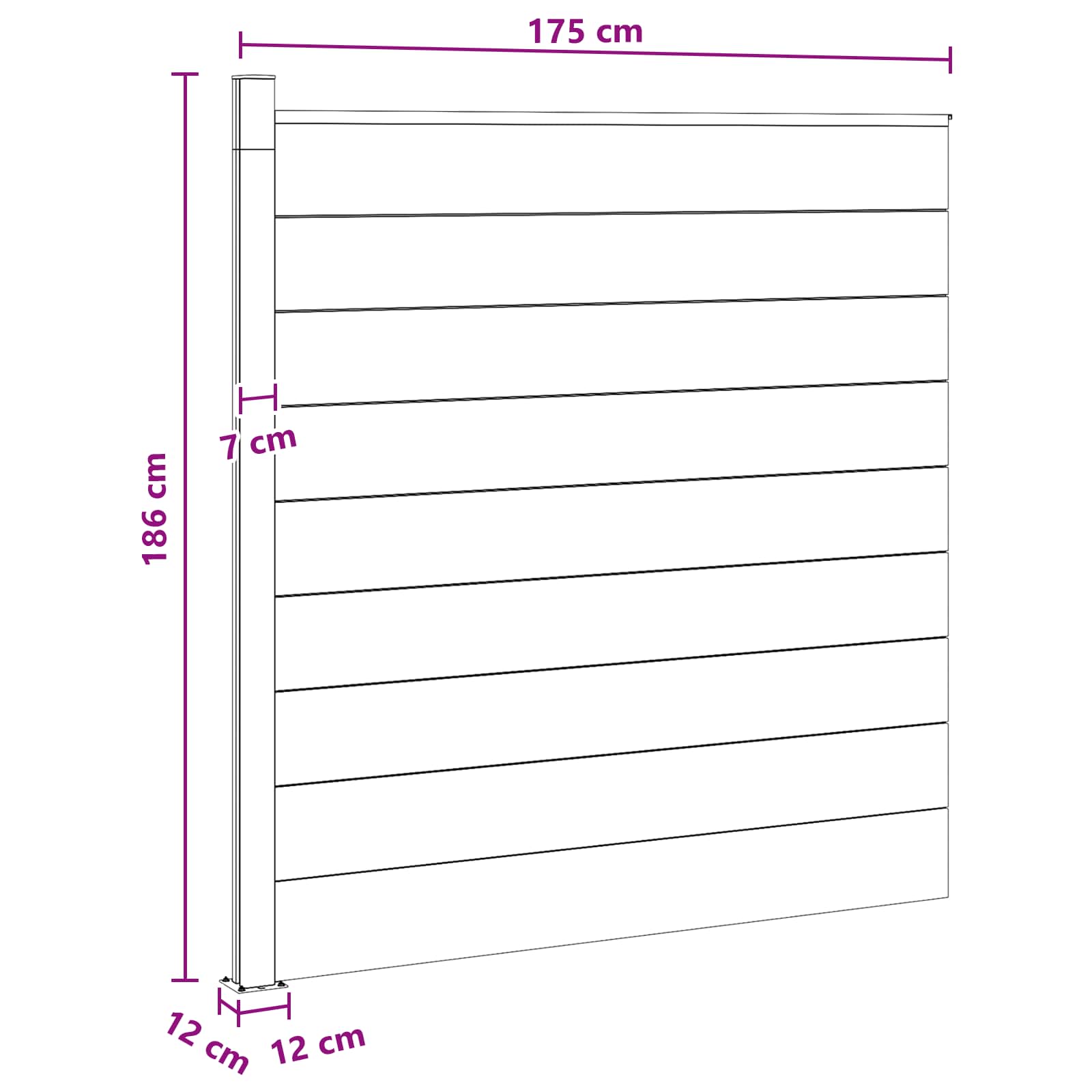 Panel ograde WPC i aluminij Smeđa