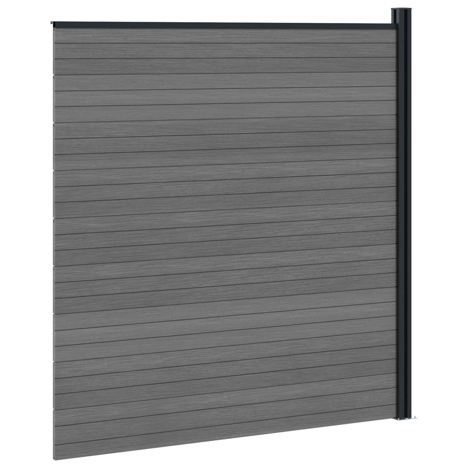 Panel ograde WPC i aluminij Siva