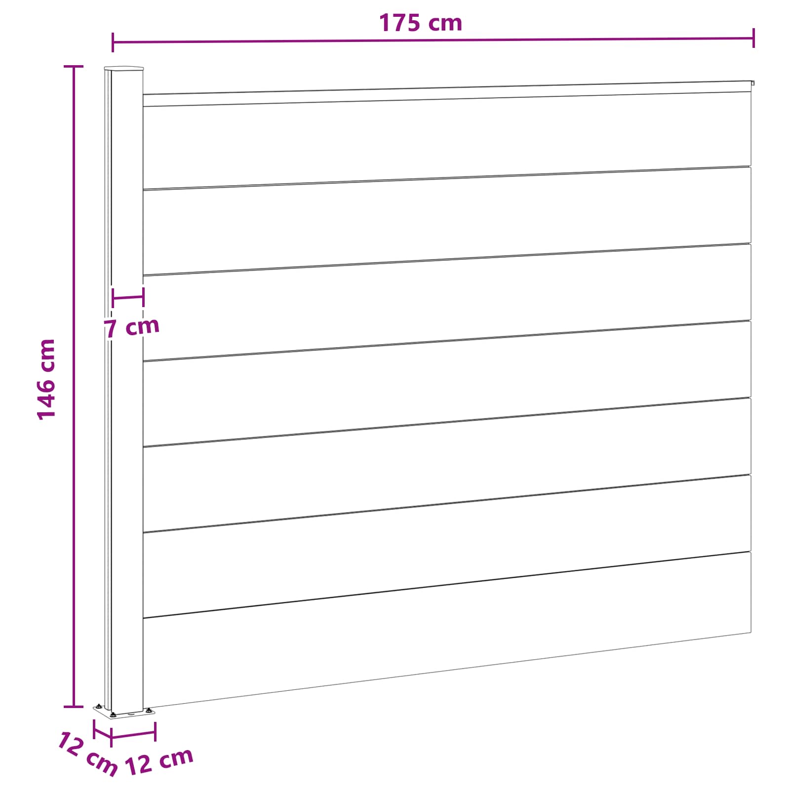 Panel ograde WPC i aluminij Smeđa