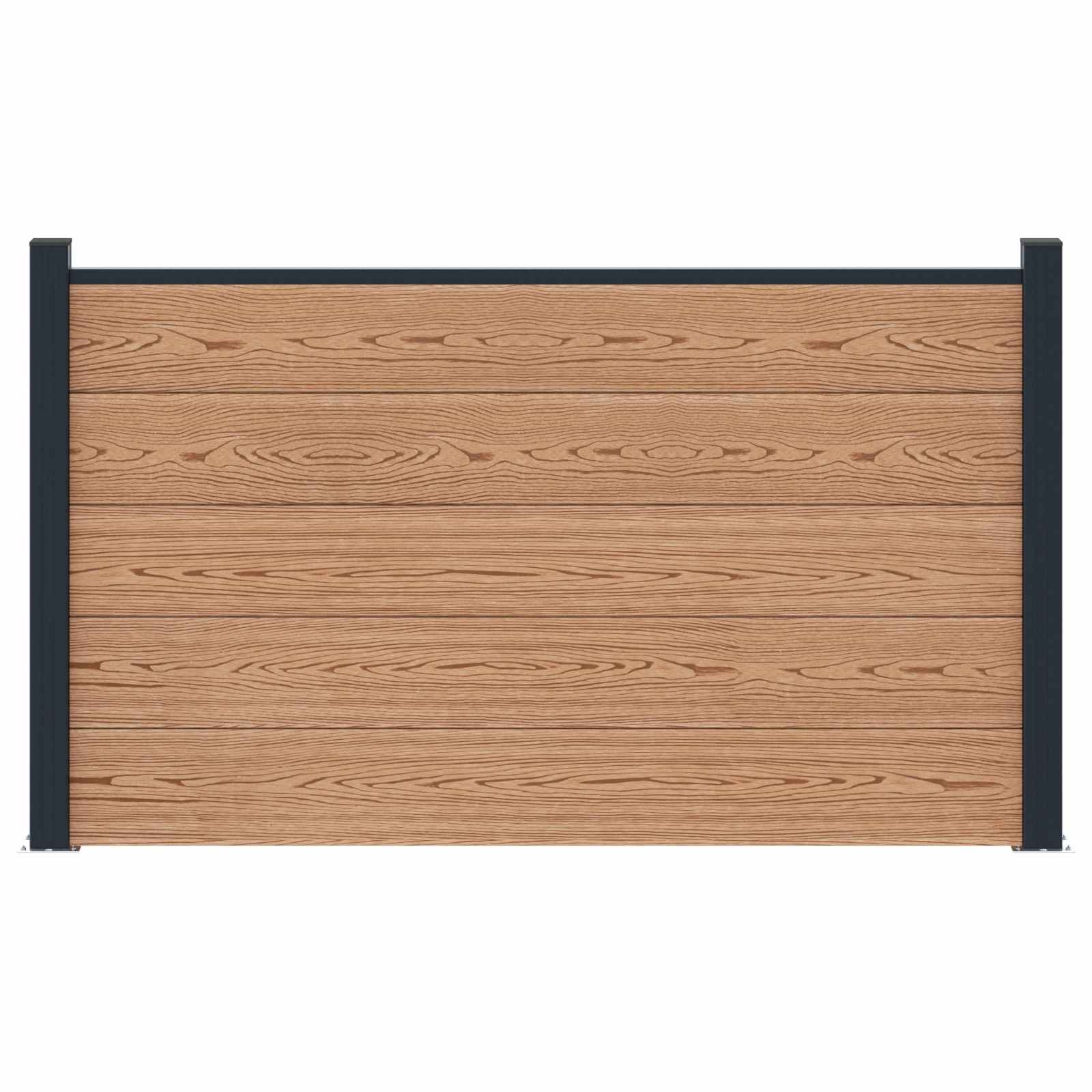 Panel ograde WPC i aluminij Smeđa