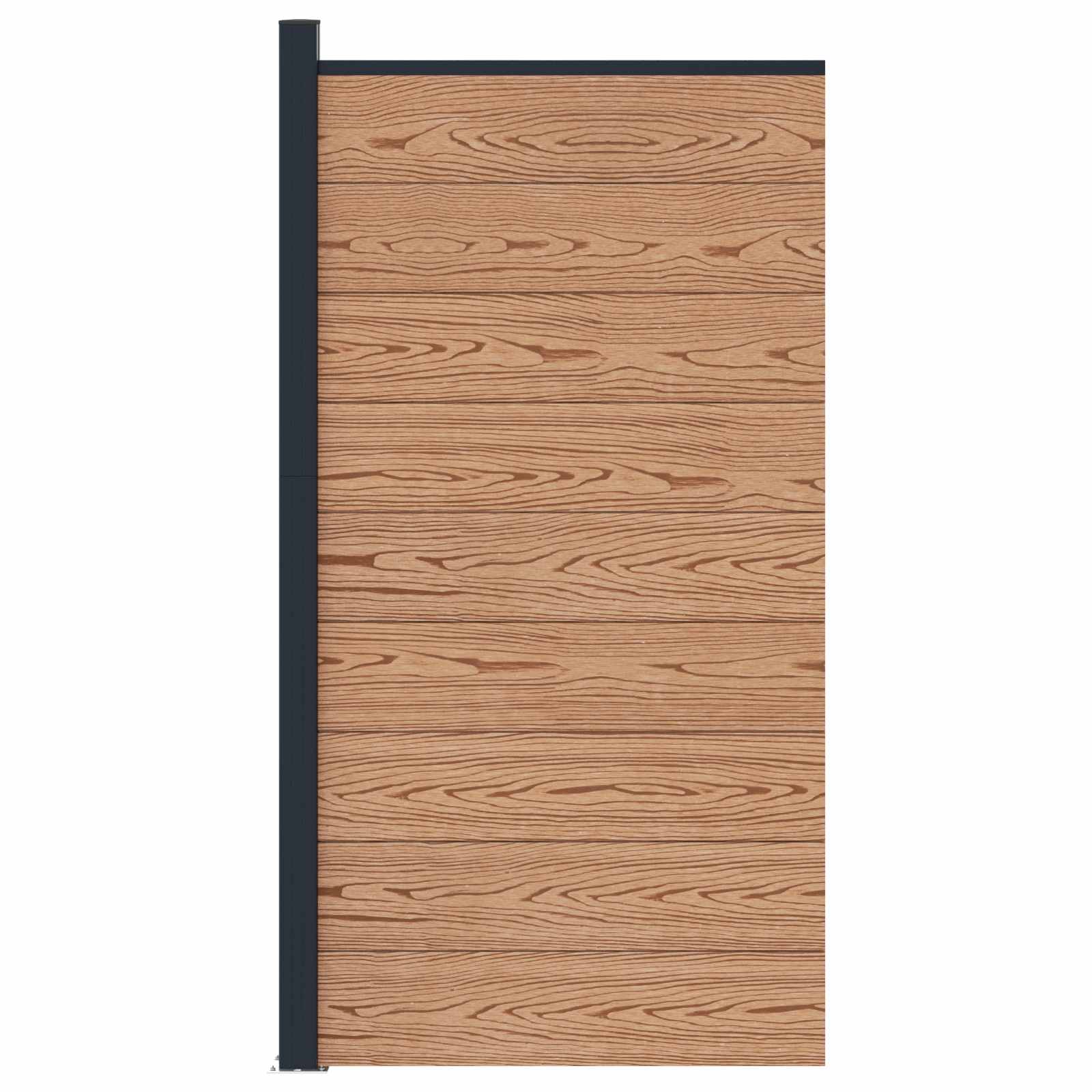 Panel ograde WPC i aluminij Smeđa