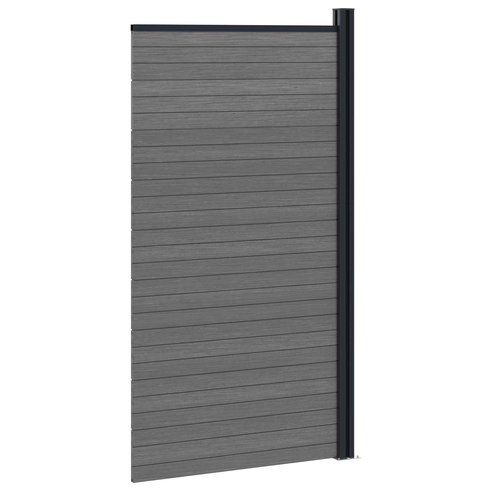 Panel ograde WPC i aluminij Siva