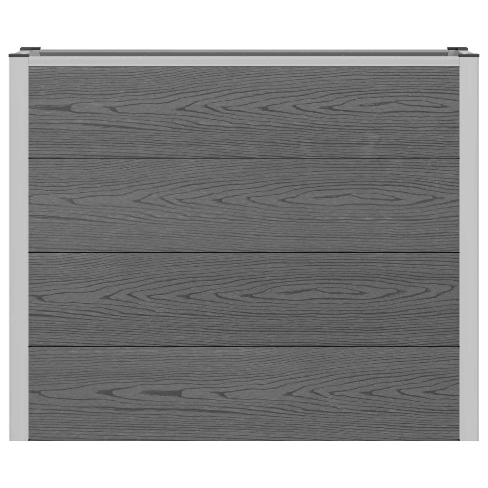 Povišena vrtna gredica Siva 100 x 30 x 22 cm WPC i aluminij