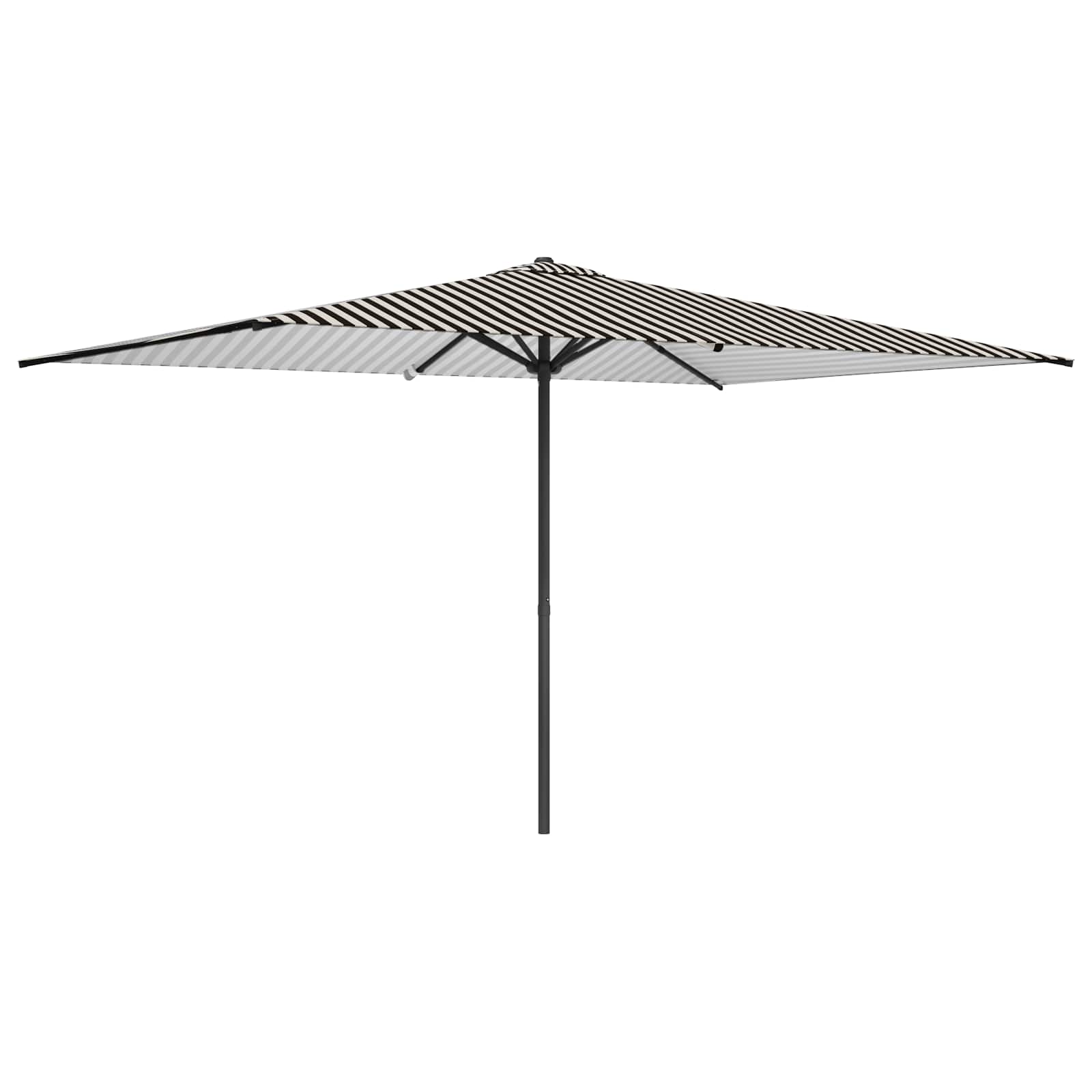 Vrtni suncobran 200 x 300 cm Poliester Pravokutni Crna i bijela