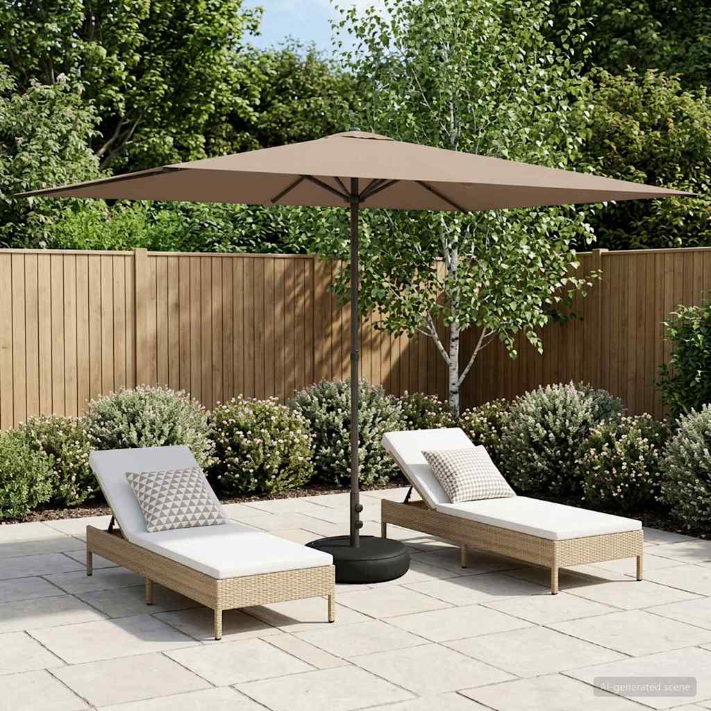 Vrtni Parasol s Podnožjem 200 x 300 cm Poliester Pravokutni