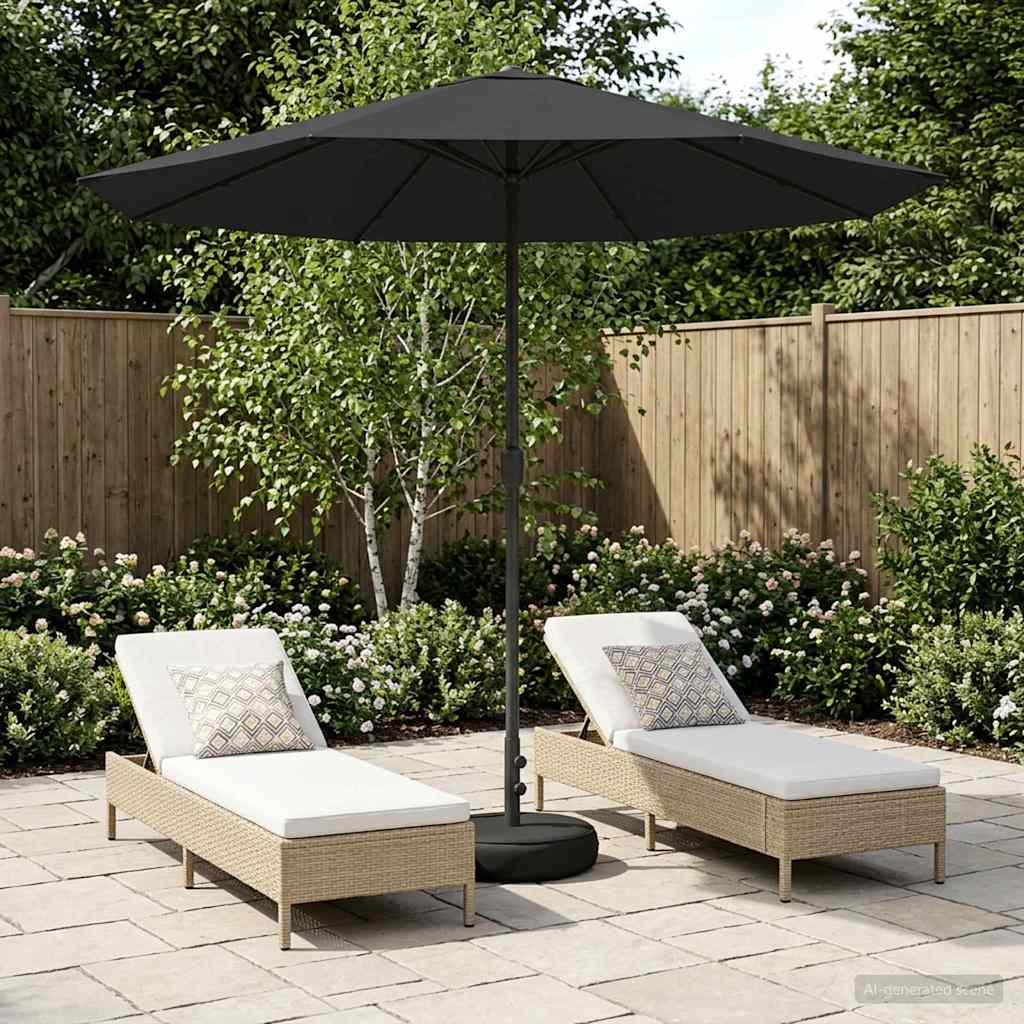 Vrtni Parasol s Podnožjem 230 x 230 cm Poliester Pravokutni