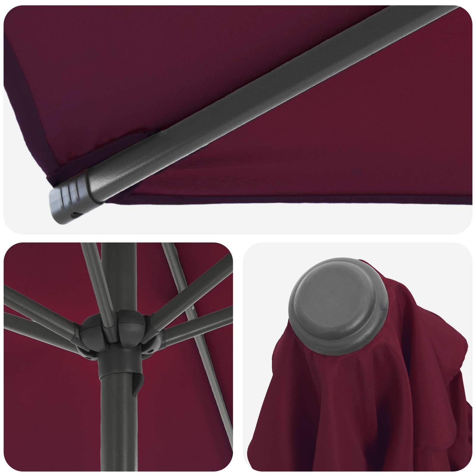 Vrtni Parasol s Podnožjem 230 x 230 cm Poliester Pravokutni