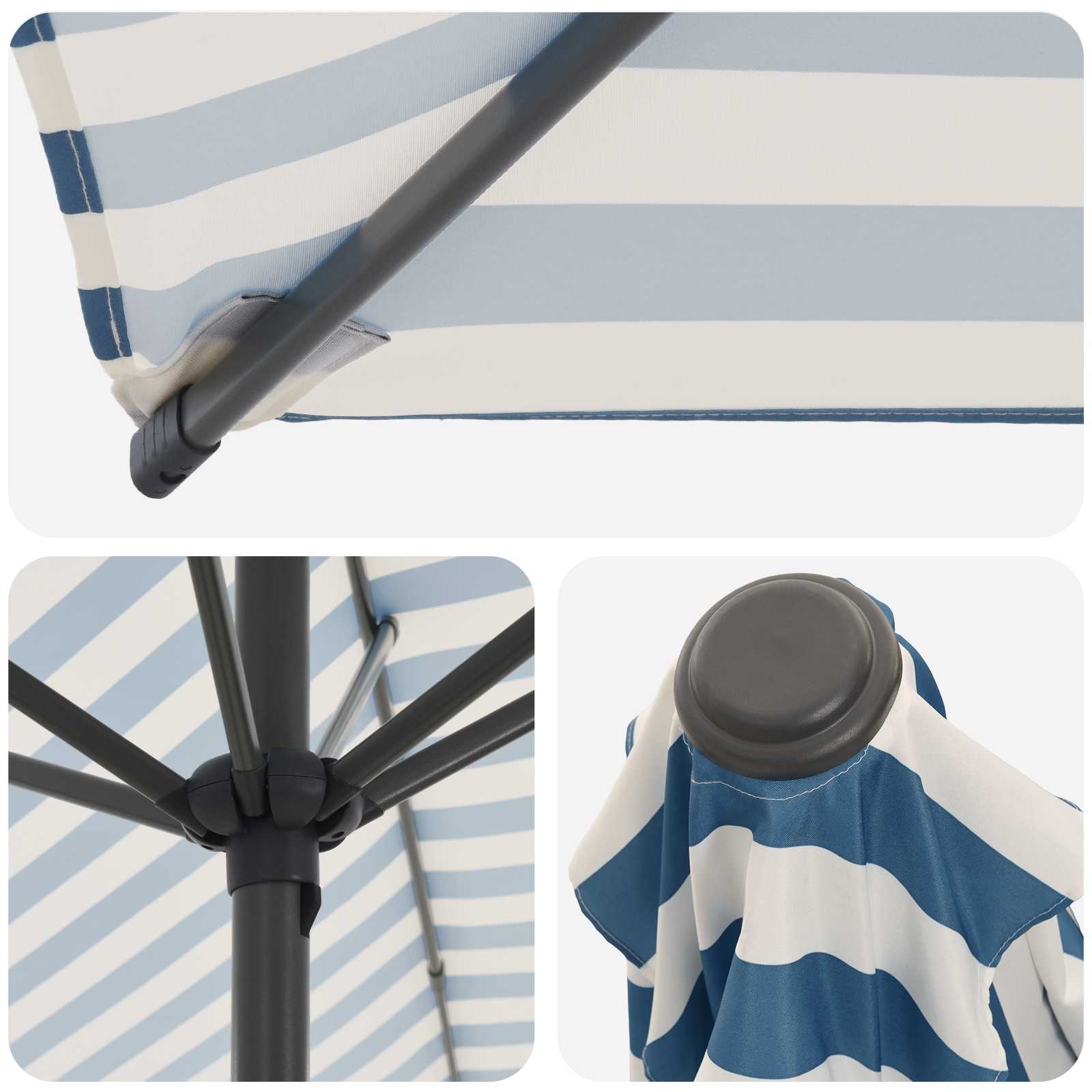 Vrtni Parasol s Podnožjem 270 x 270 cm Poliester Pravokutni
