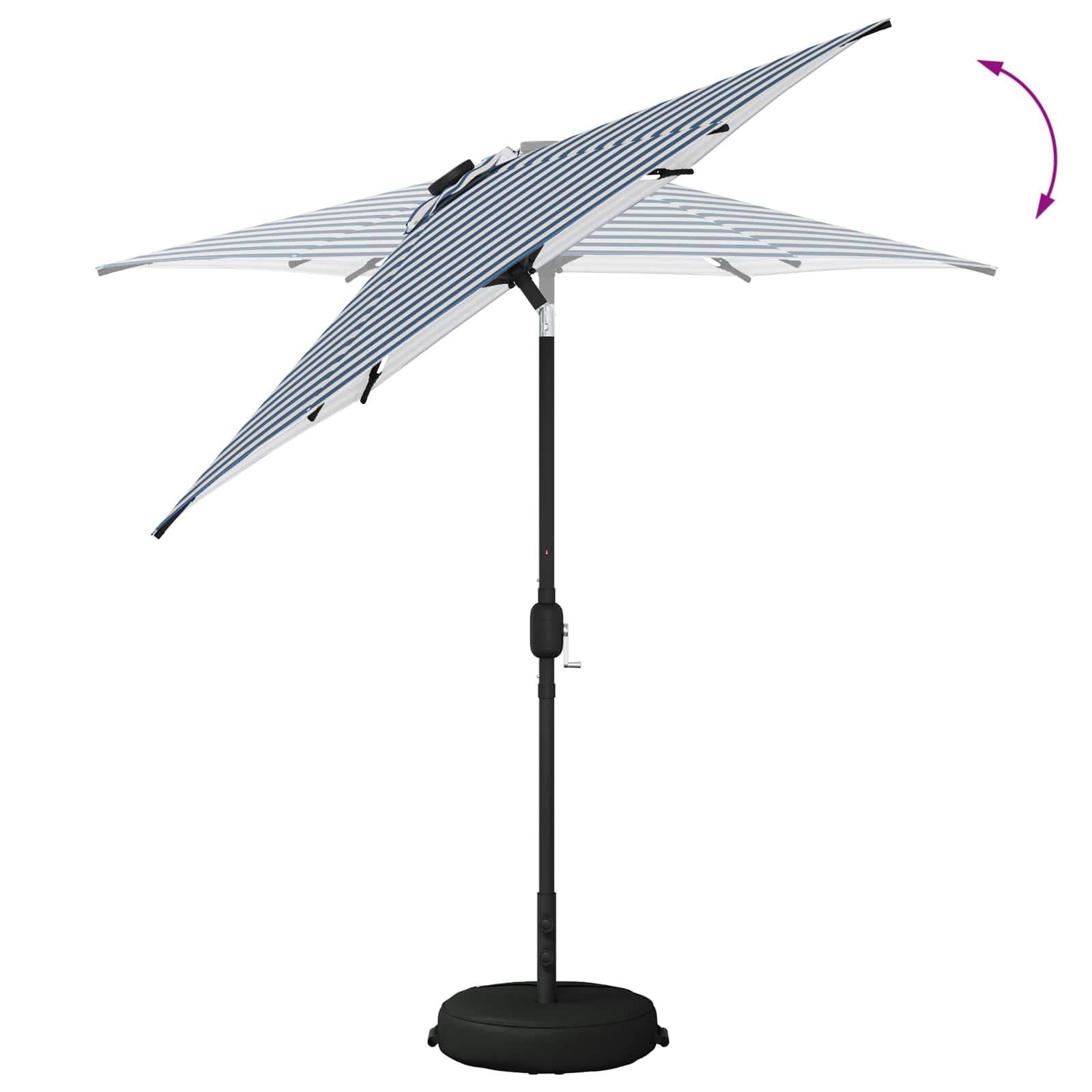 Suncobran za vrt s LED svjetlima i postoljem 230 x 230 cm