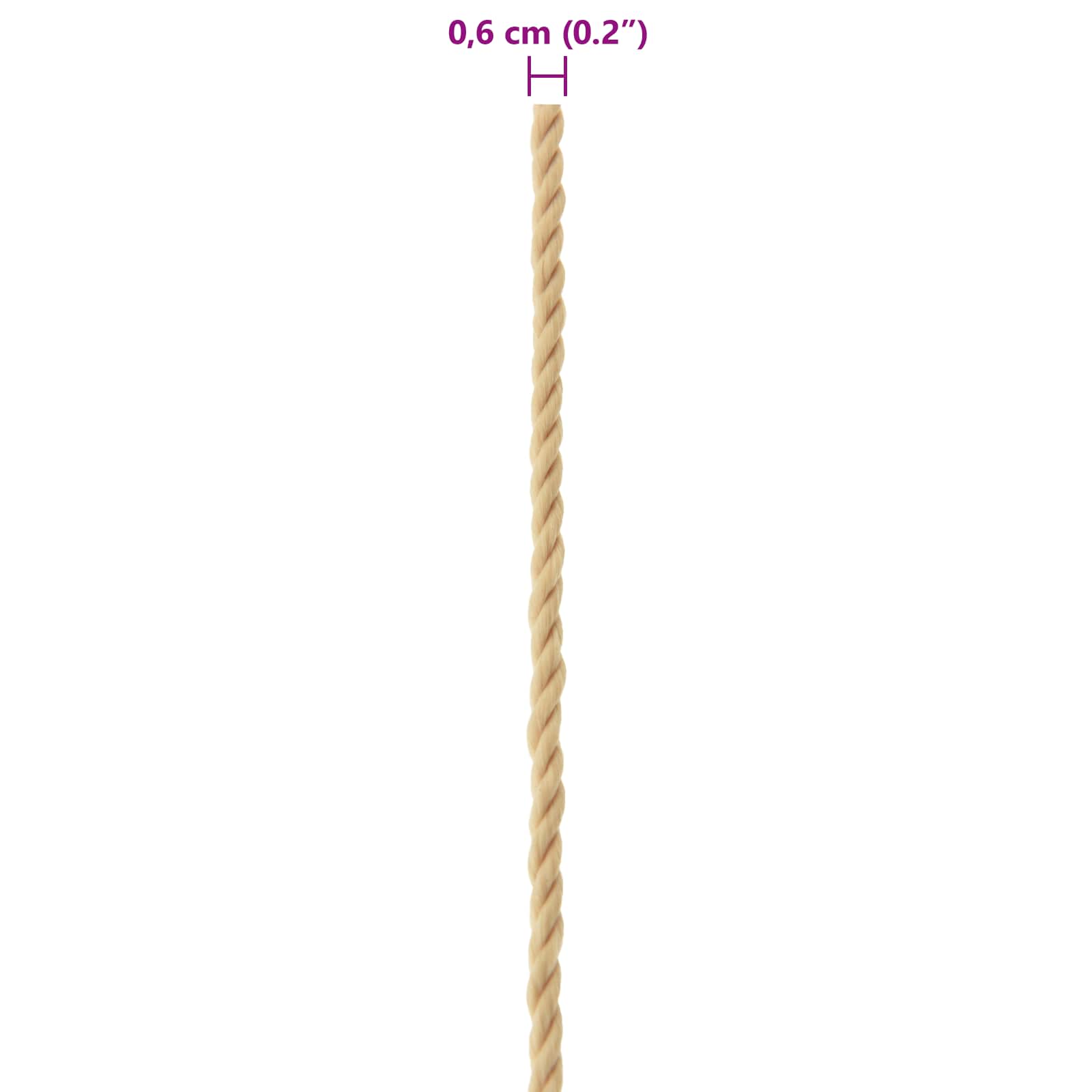 Konopac za čamce 50 m 0.6 Prirodna PP