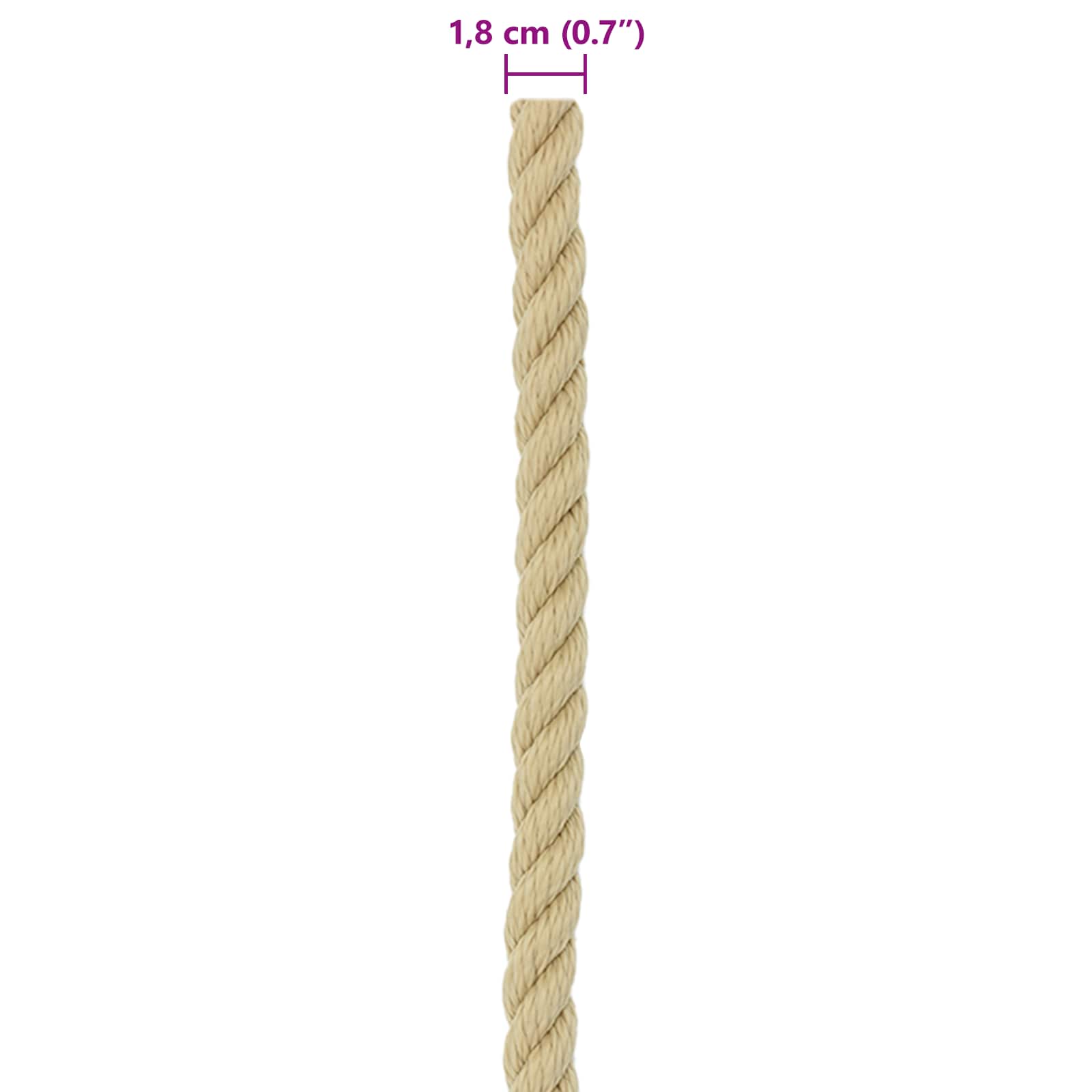 Konopac za čamce 25 m 1.8 Prirodna PP