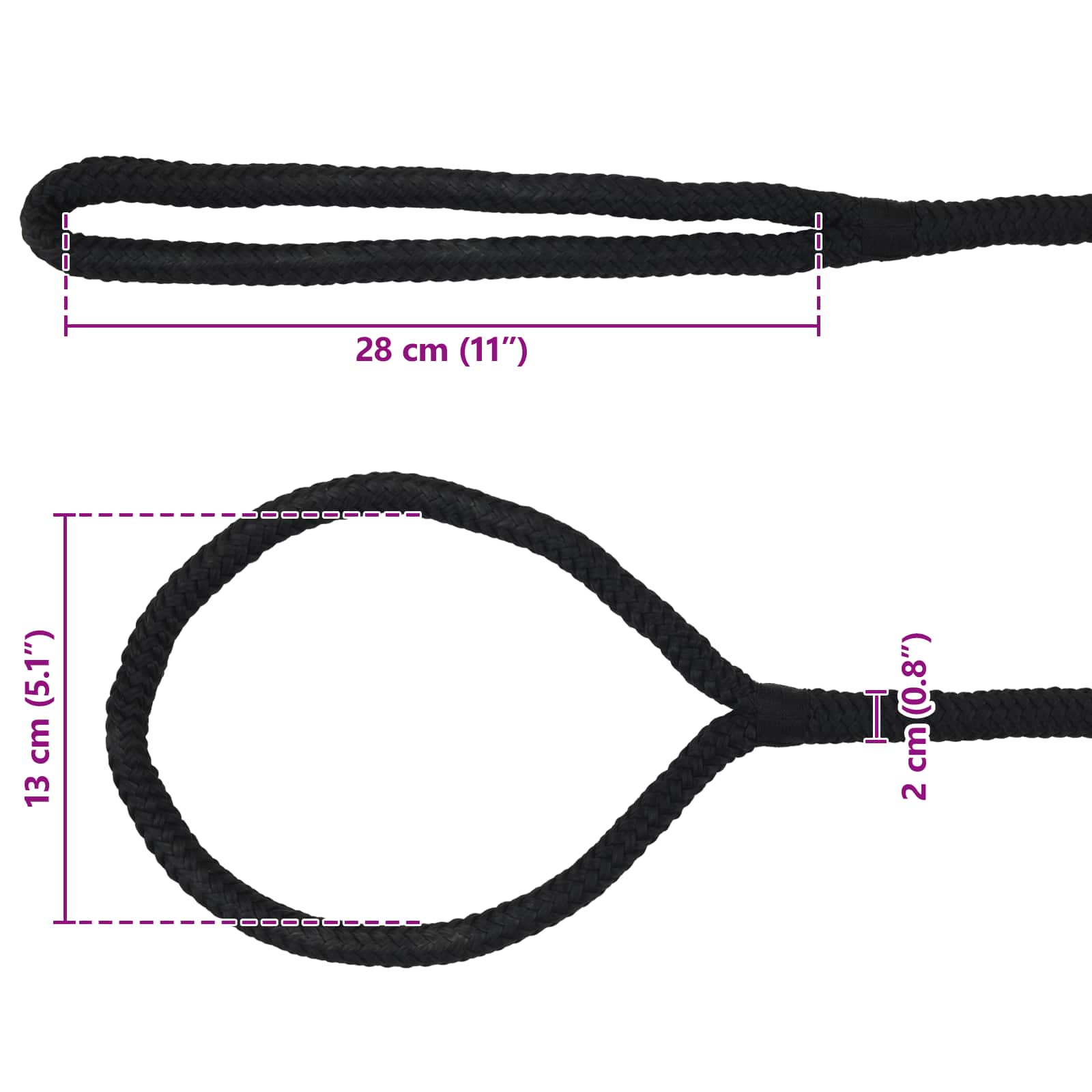 Konopac za čamce 12 m 2 Crna Poliester