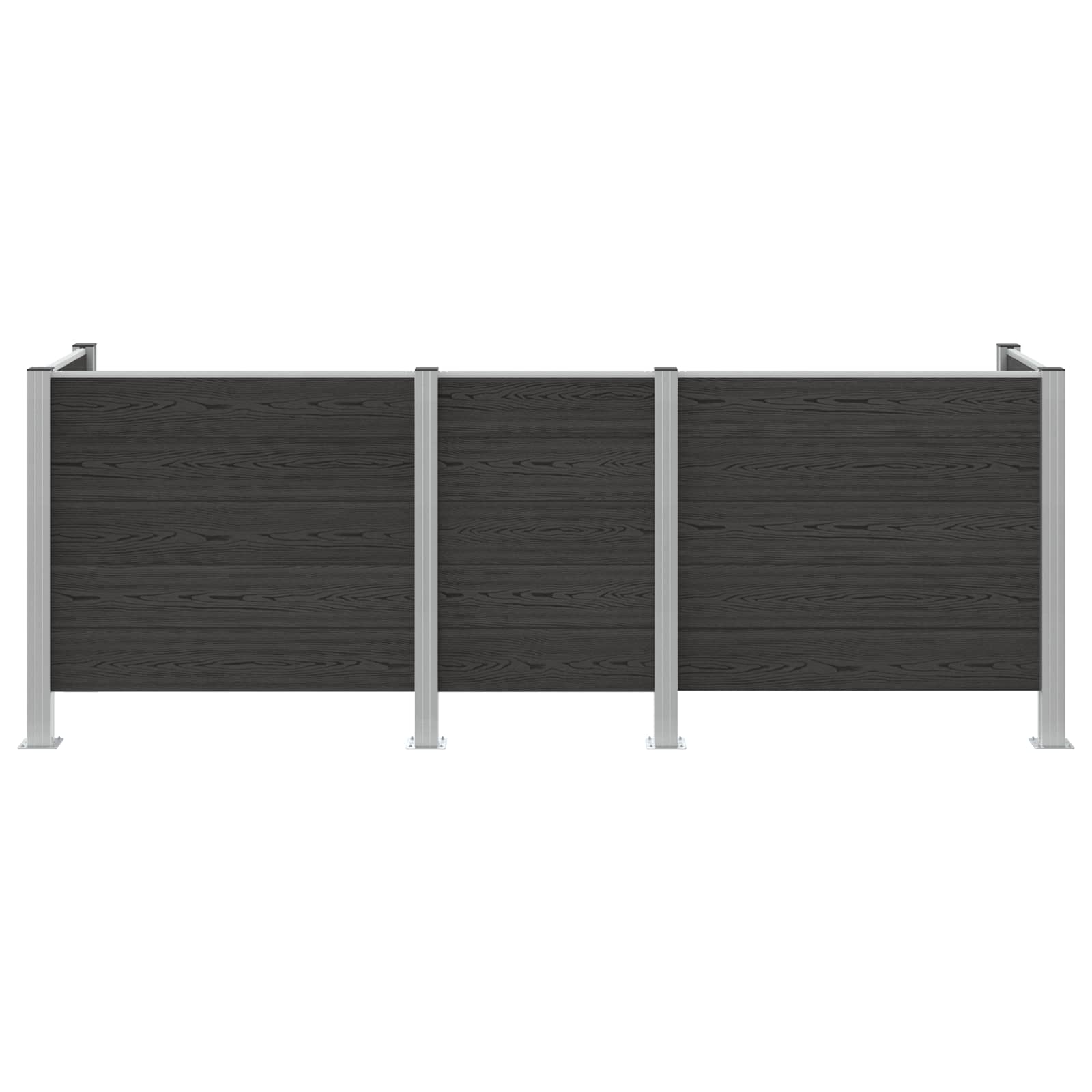 Ograda za kante za smeće Siva 315 x 85 x 115 cm Aluminij i WPC
