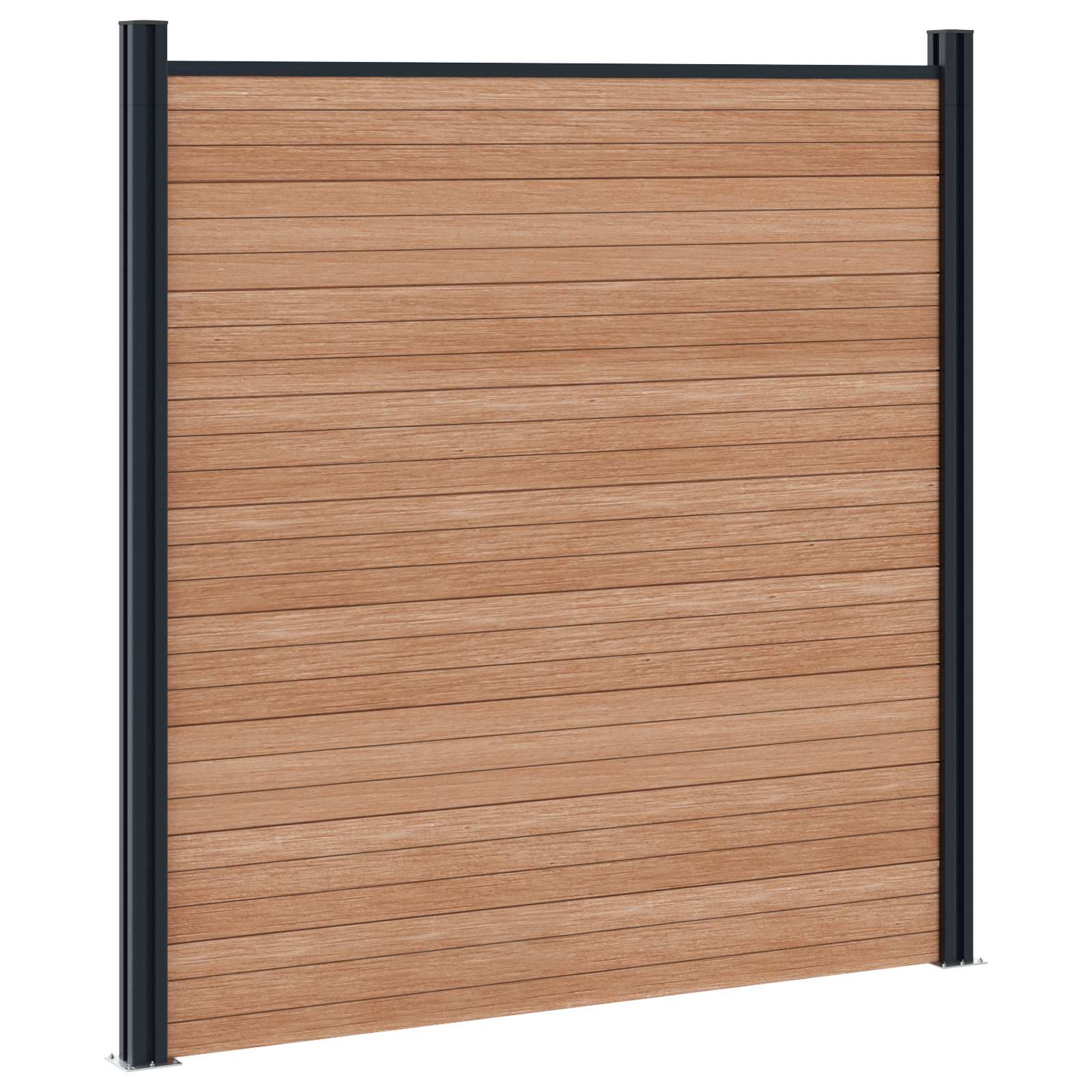 Panel ograde 2 pcs WPC i aluminij Smeđa