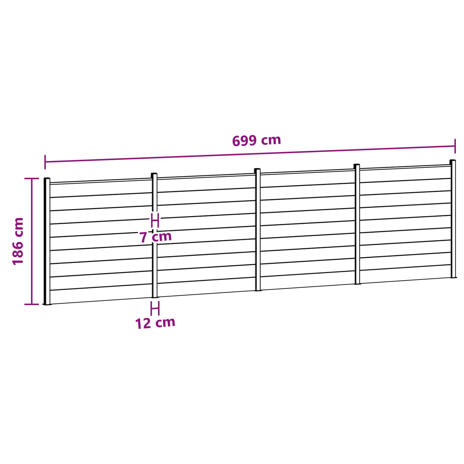 Panel ograde 4 pcs WPC i aluminij Smeđa