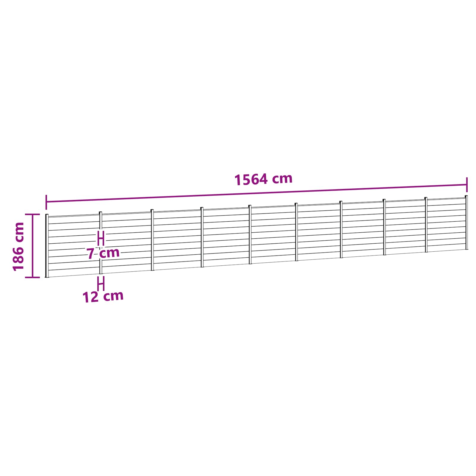 Panel ograde 9 pcs WPC i aluminij Smeđa