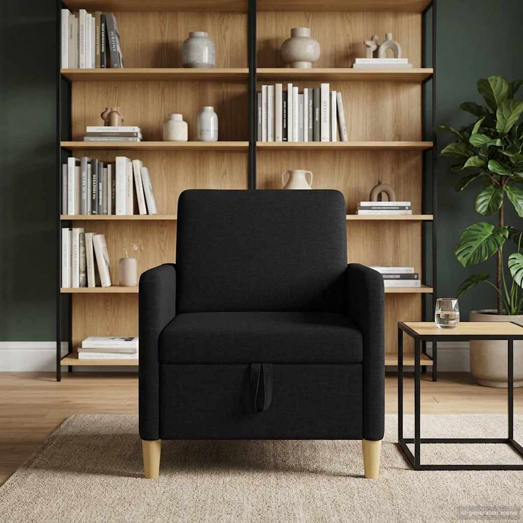 Sofa s pohranom Crna 72 x 78 x 87 cm Poliester