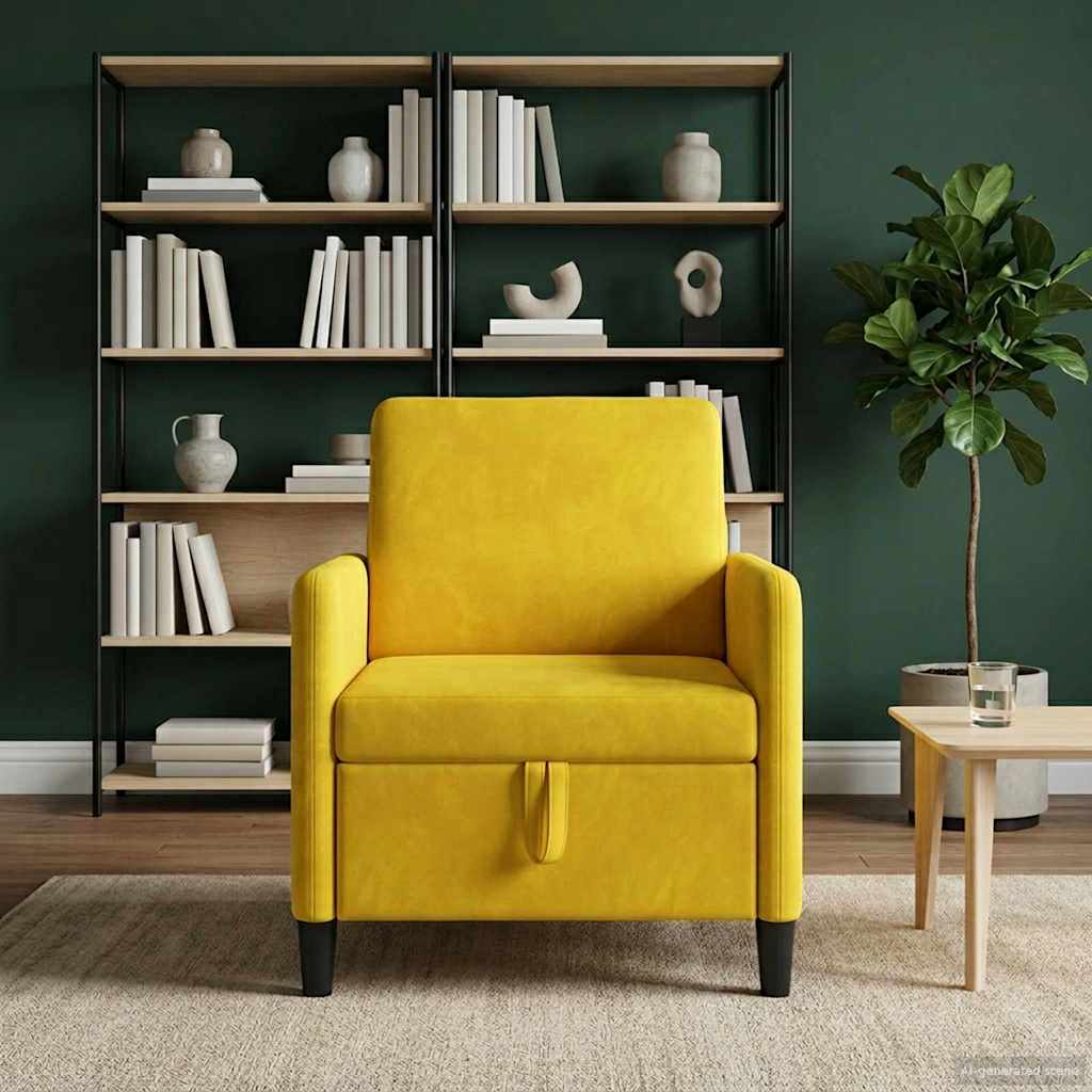 Sofa s pohranom Žuta 72 x 78 x 87 cm Poliester