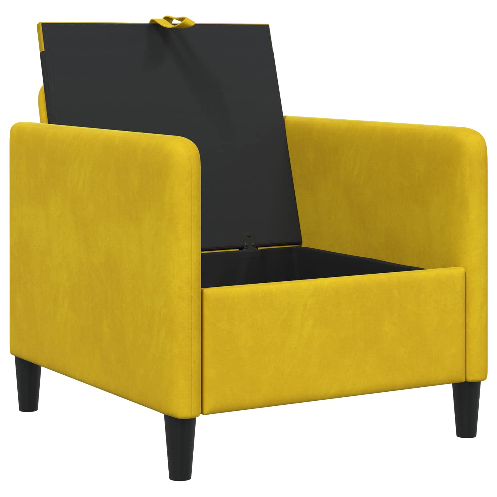 Sofa s pohranom Žuta 72 x 78 x 87 cm Poliester