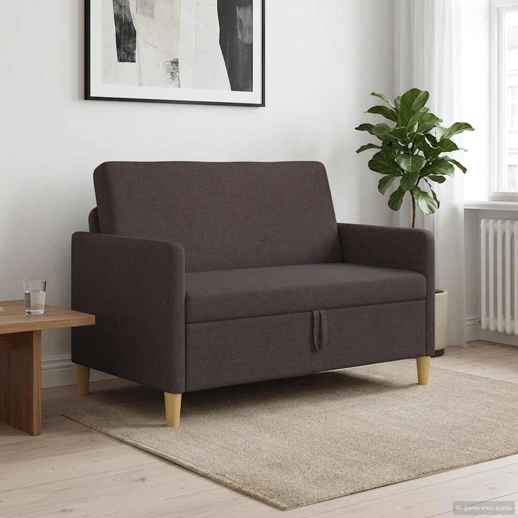 Sofa s pohranom Tamno smeđa 122 x 78 x 87 cm Poliester