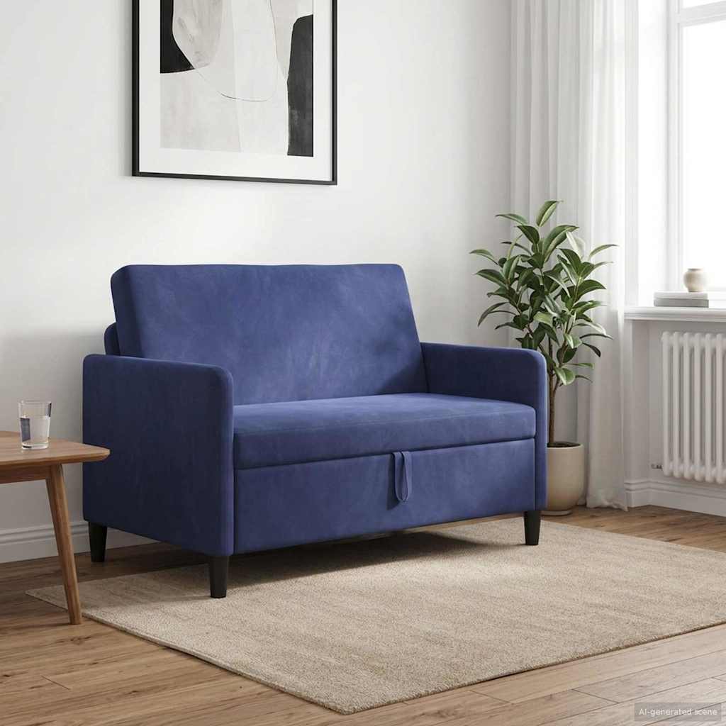 Sofa s pohranom Policijska plava 122 x 78 x 87 cm Poliester