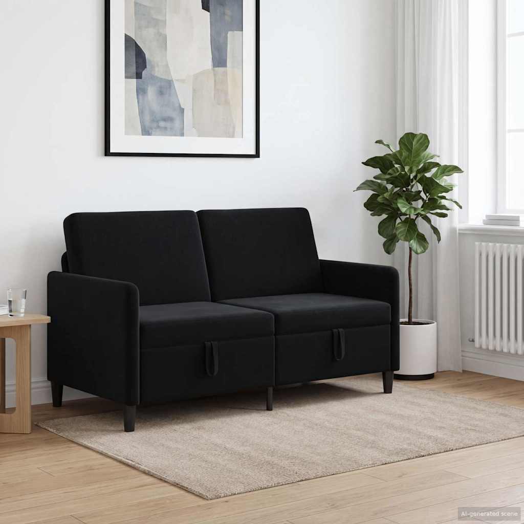 Sofa s pohranom Crna 152 x 78 x 87 cm Poliester