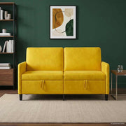 Sofa s pohranom Žuta 152 x 78 x 87 cm Poliester