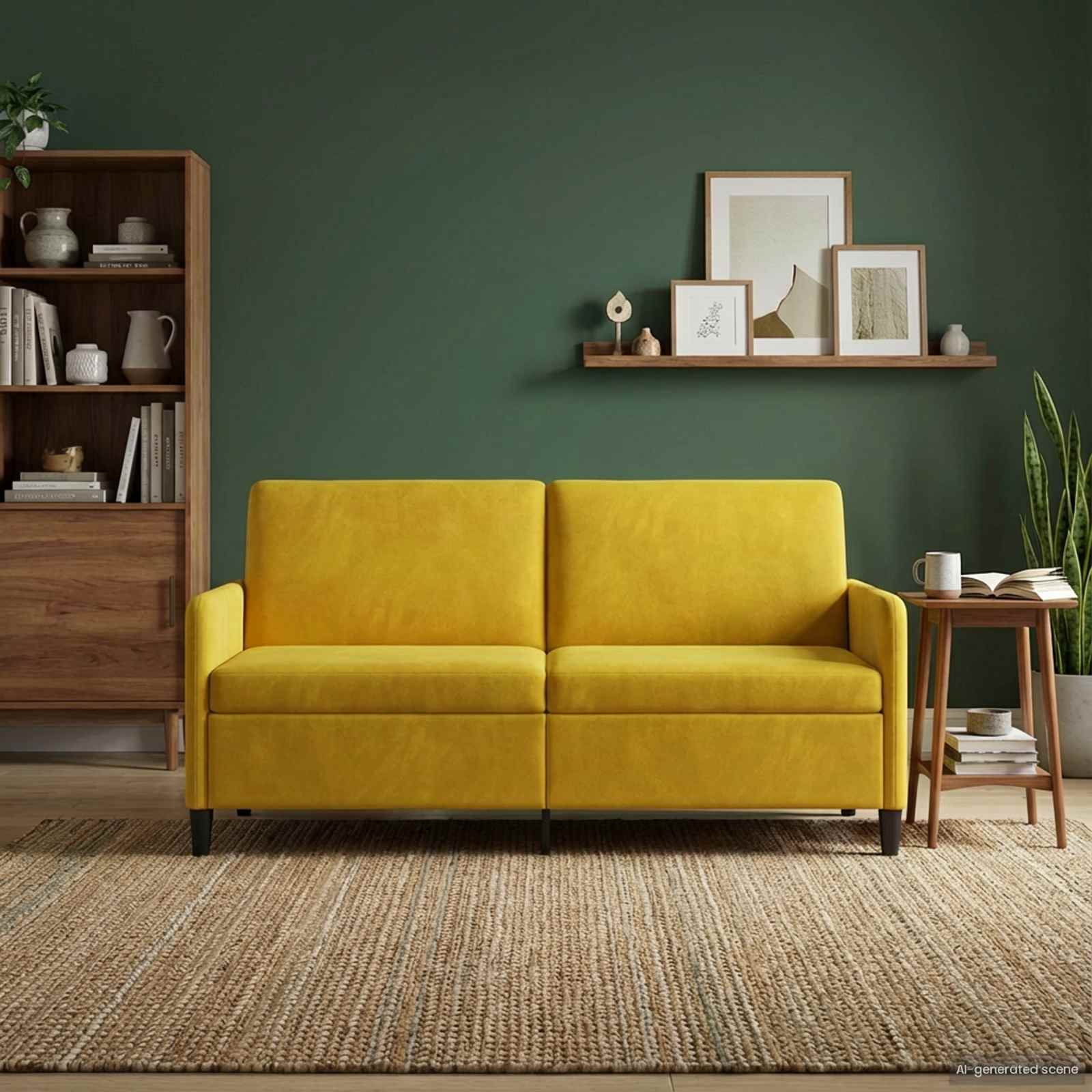 Sofa s pohranom Žuta 172 x 78 x 87 cm Poliester