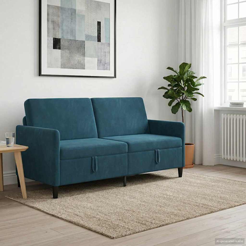 Sofa s pohranom Plava 172 x 78 x 87 cm Poliester