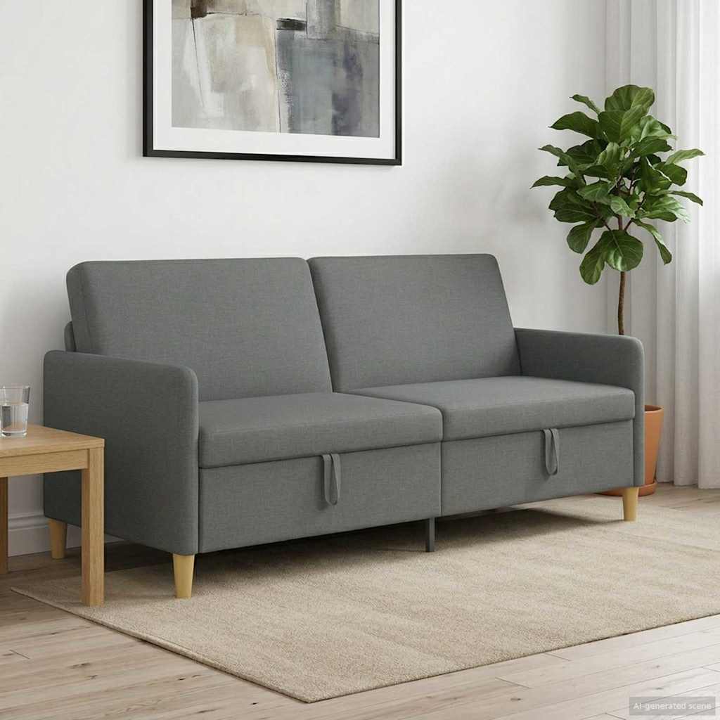Sofa s pohranom Tamnosiva 192 x 78 x 87 cm Poliester