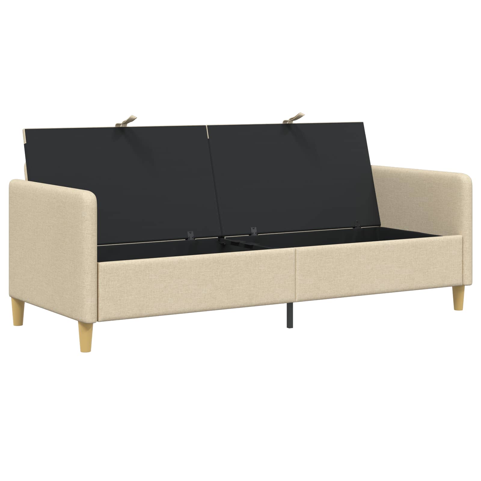 Sofa s pohranom Krem 192 x 78 x 87 cm Poliester